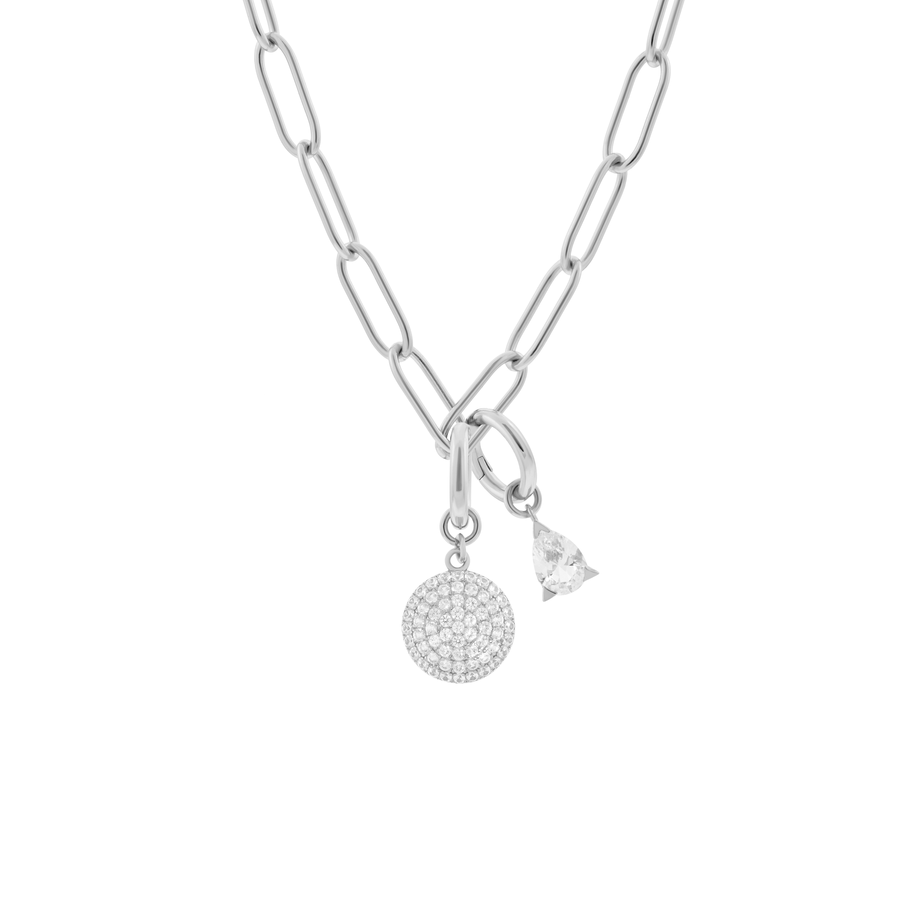 Phoebe necklace with 2 charms in 925 sterling silver