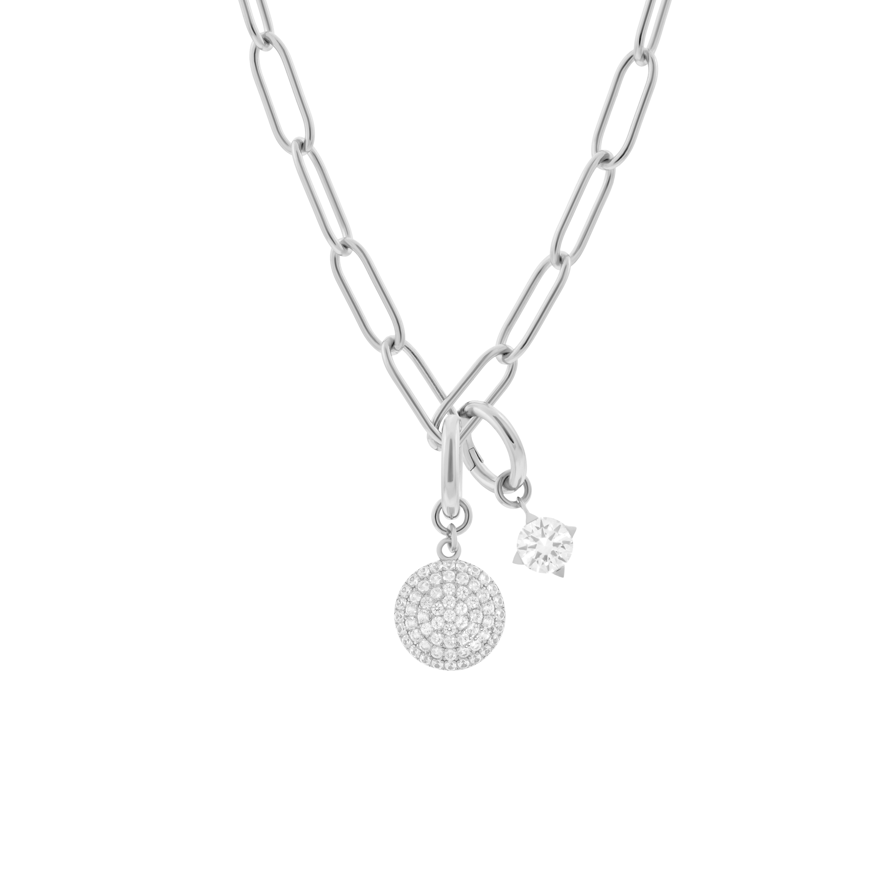 Phoebe necklace with 2 charms in 925 sterling silver