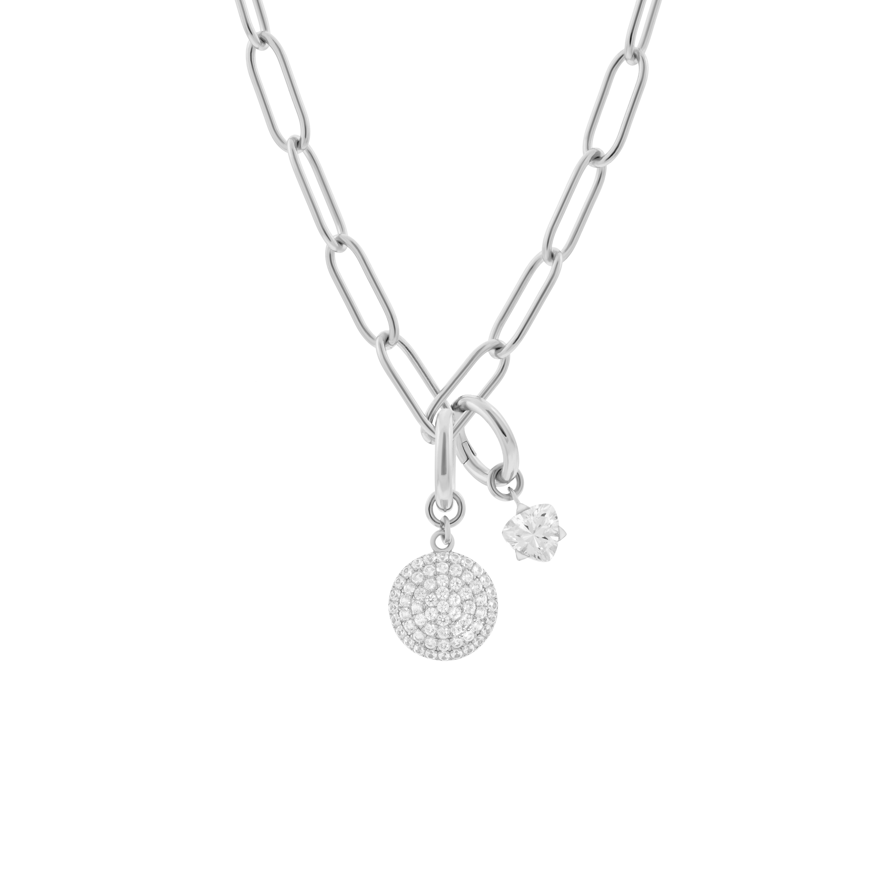 Phoebe necklace with 2 charms in 925 sterling silver