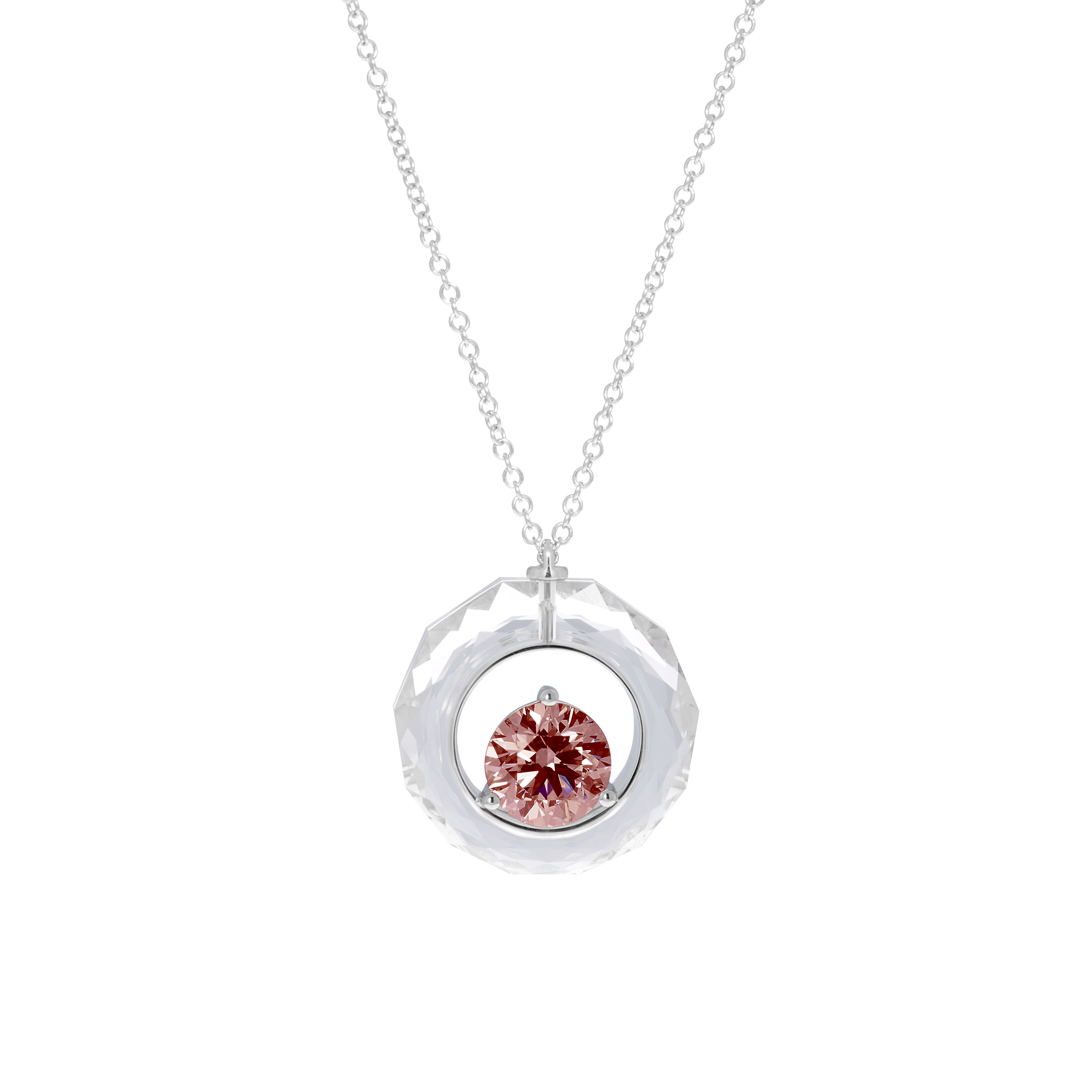 THE NECKLACE in Pink - THE NECKLACE -  2ct Lab-Grown Pink Diamond -  The Future Rocks -    1