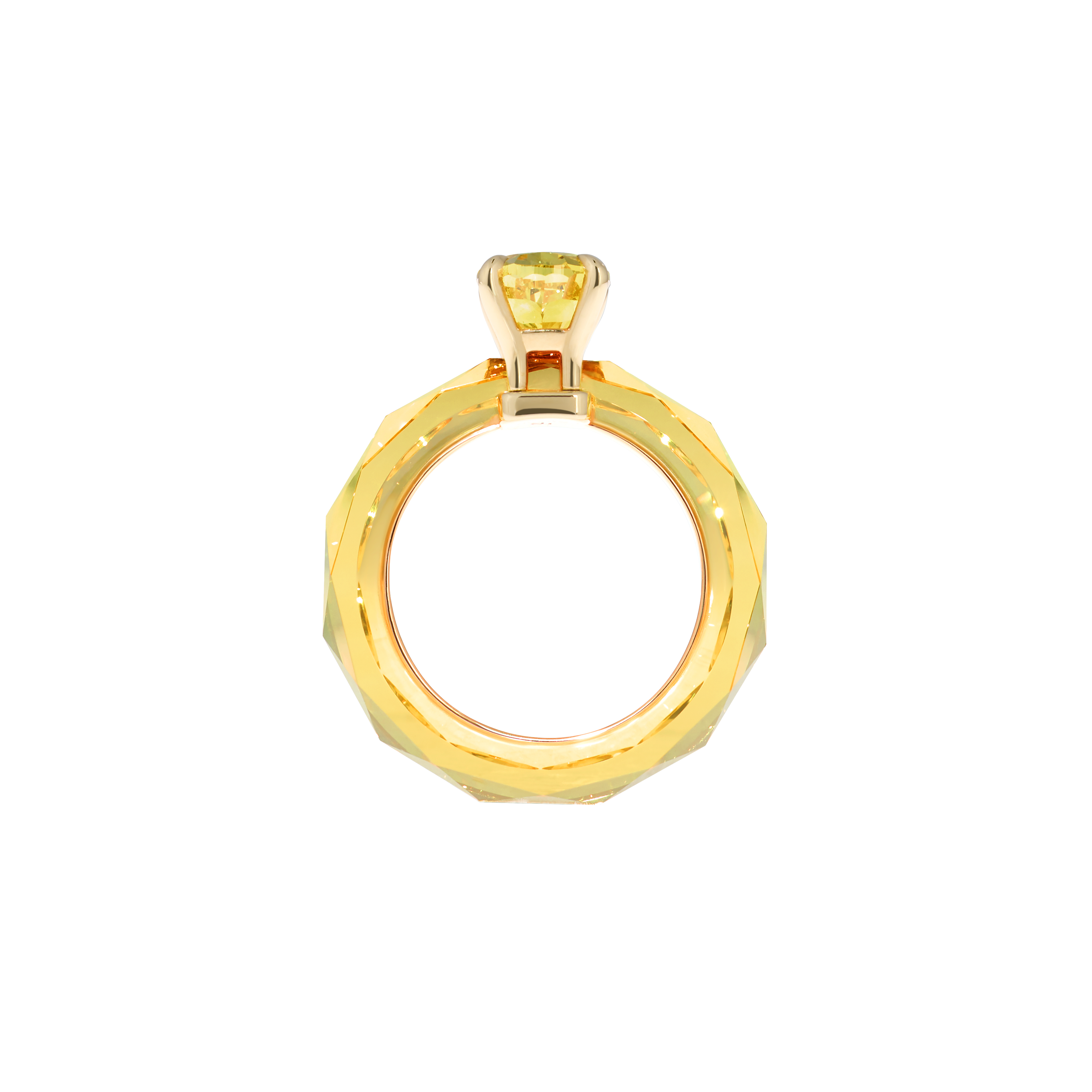BLONDIE - Blondie - 2ct Oval Cut Lab-Grown Yellow Diamond IGI-certified - The Future Rocks - 5