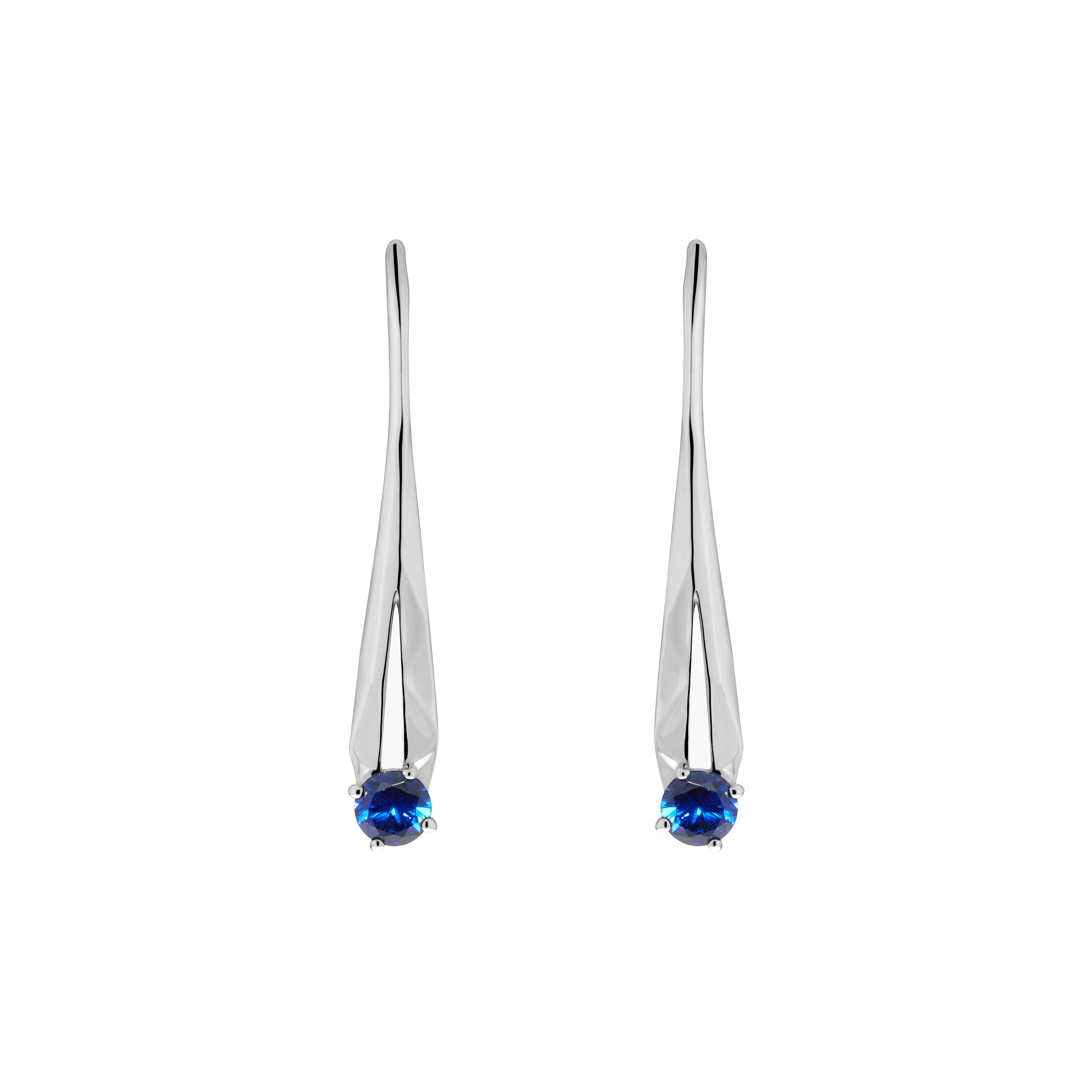 Meteor blue sapphire earrings - Meteor Blue Sapphire Earrings - The Future Rocks - 1