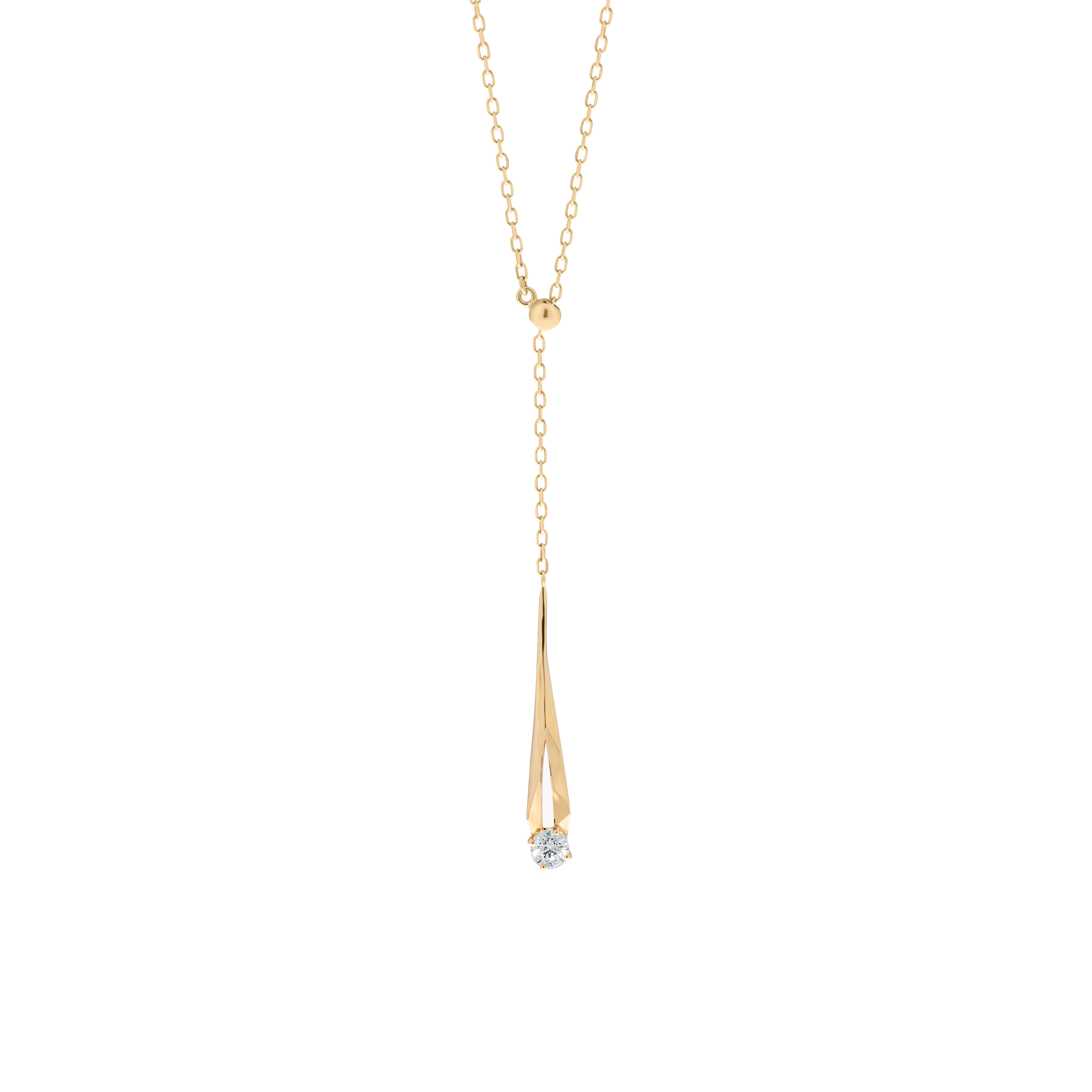 Meteor adjustable lariat necklace - Lab-Grown Diamond Lariat Necklace - The Future Rocks - 1