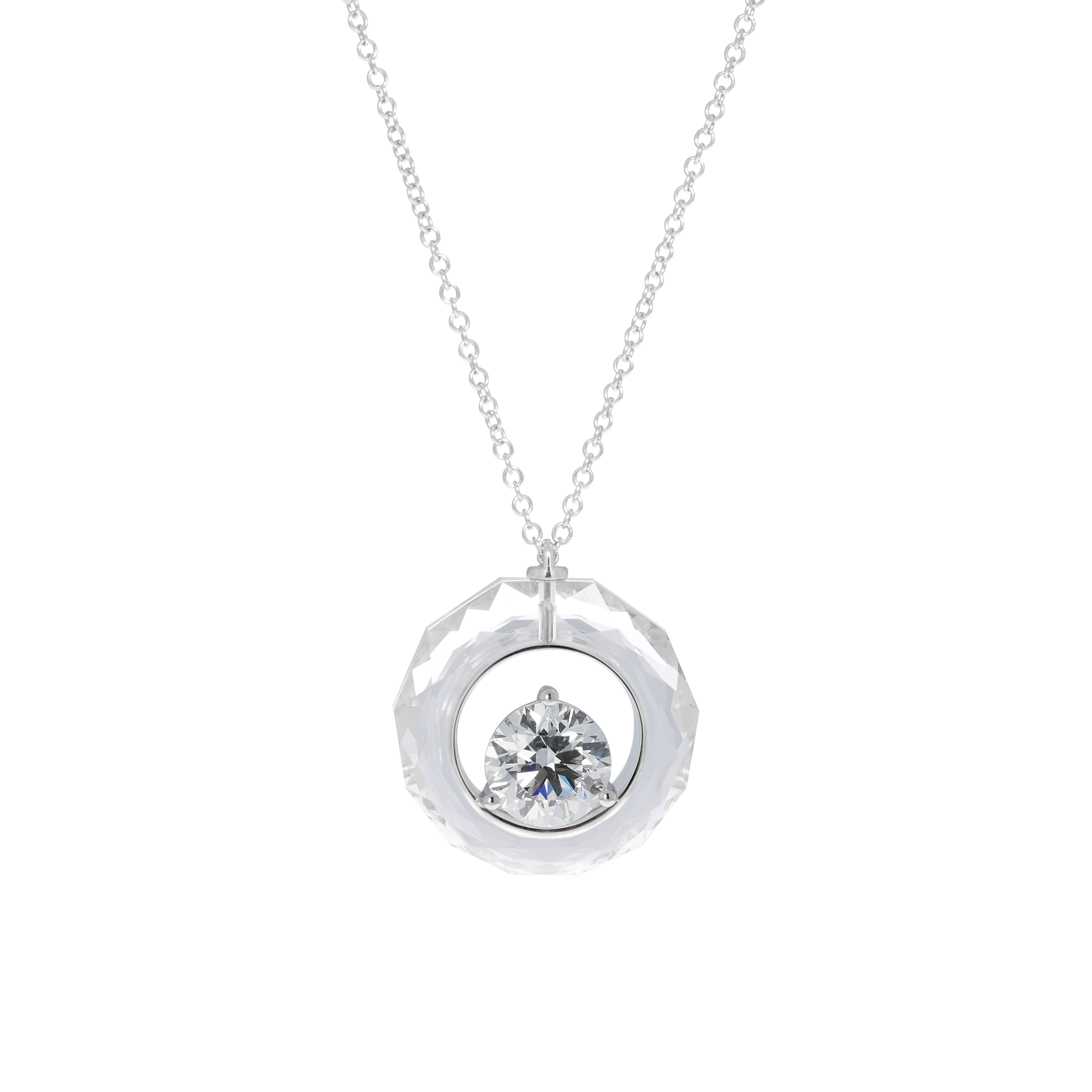 THE NECKLACE - THE NECKLACE -  2ct Round Cut Lab-Grown Diamond IGI Certified -  The Future Rocks -    1