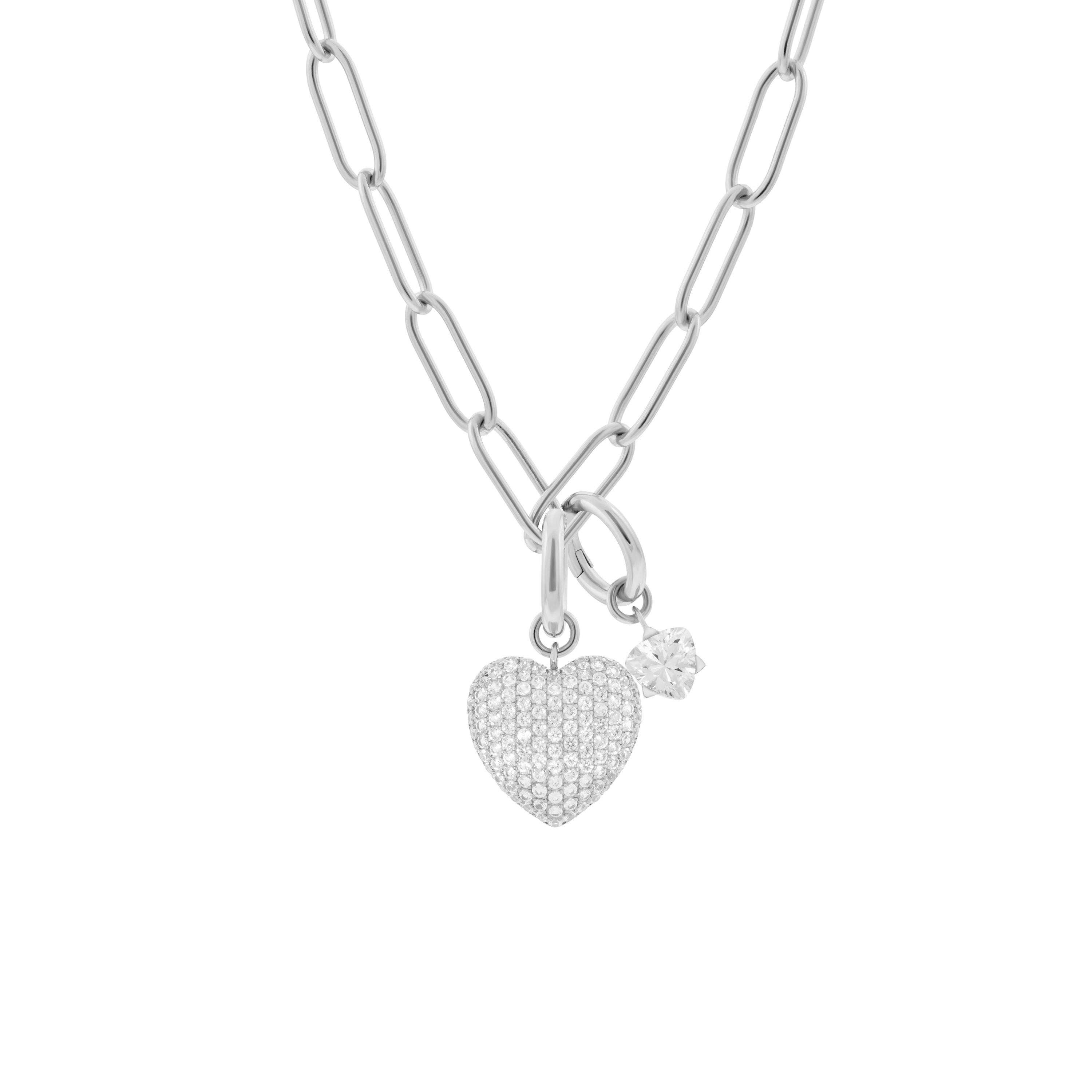 Phoebe necklace with 2 charms in 925 sterling silver