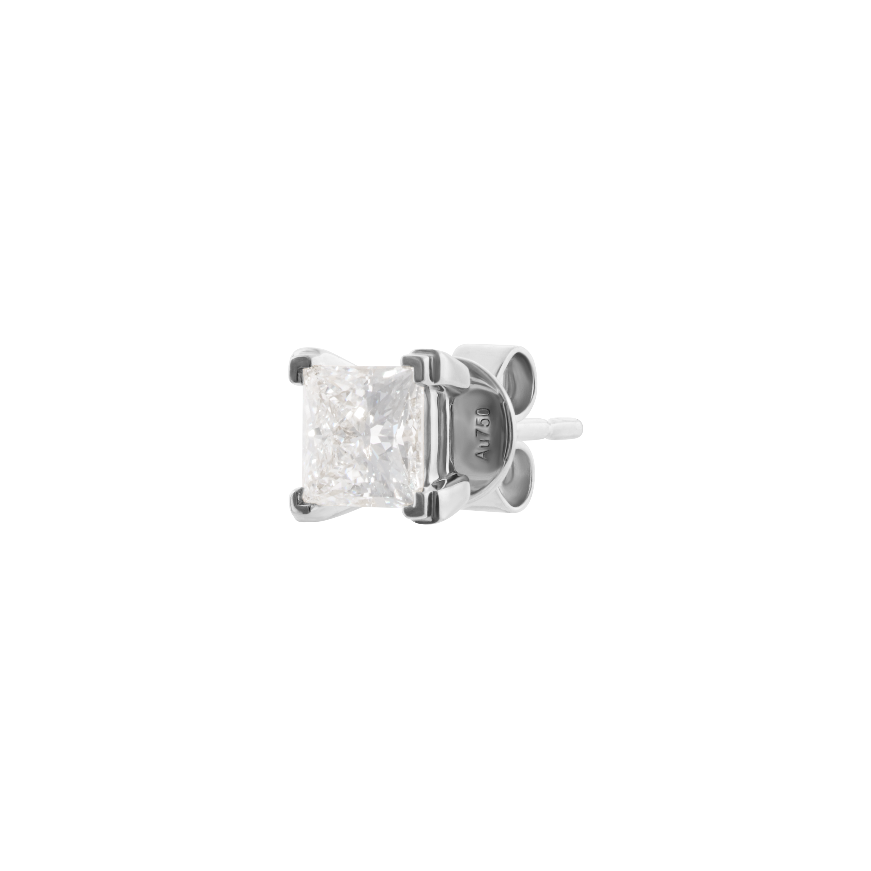 Mercury solitaire earrings 1ct - 1ct. tw. Princess Cut Lab-Grown Diamond Stud Earrings - The Future Rocks - 6