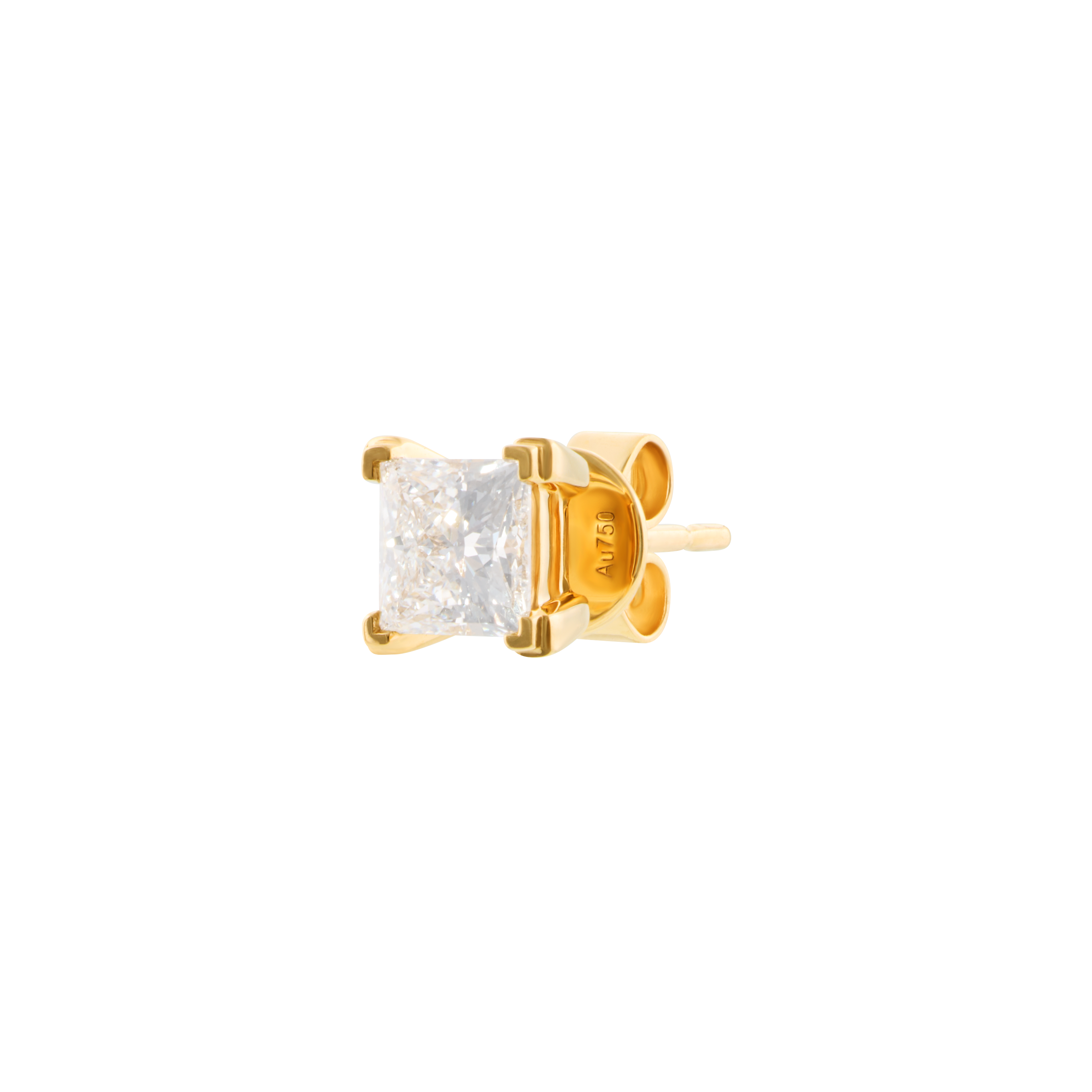 Mercury solitaire earrings 1ct - 1ct. tw. Princess Cut Lab-Grown Diamond Stud Earrings - The Future Rocks - 5