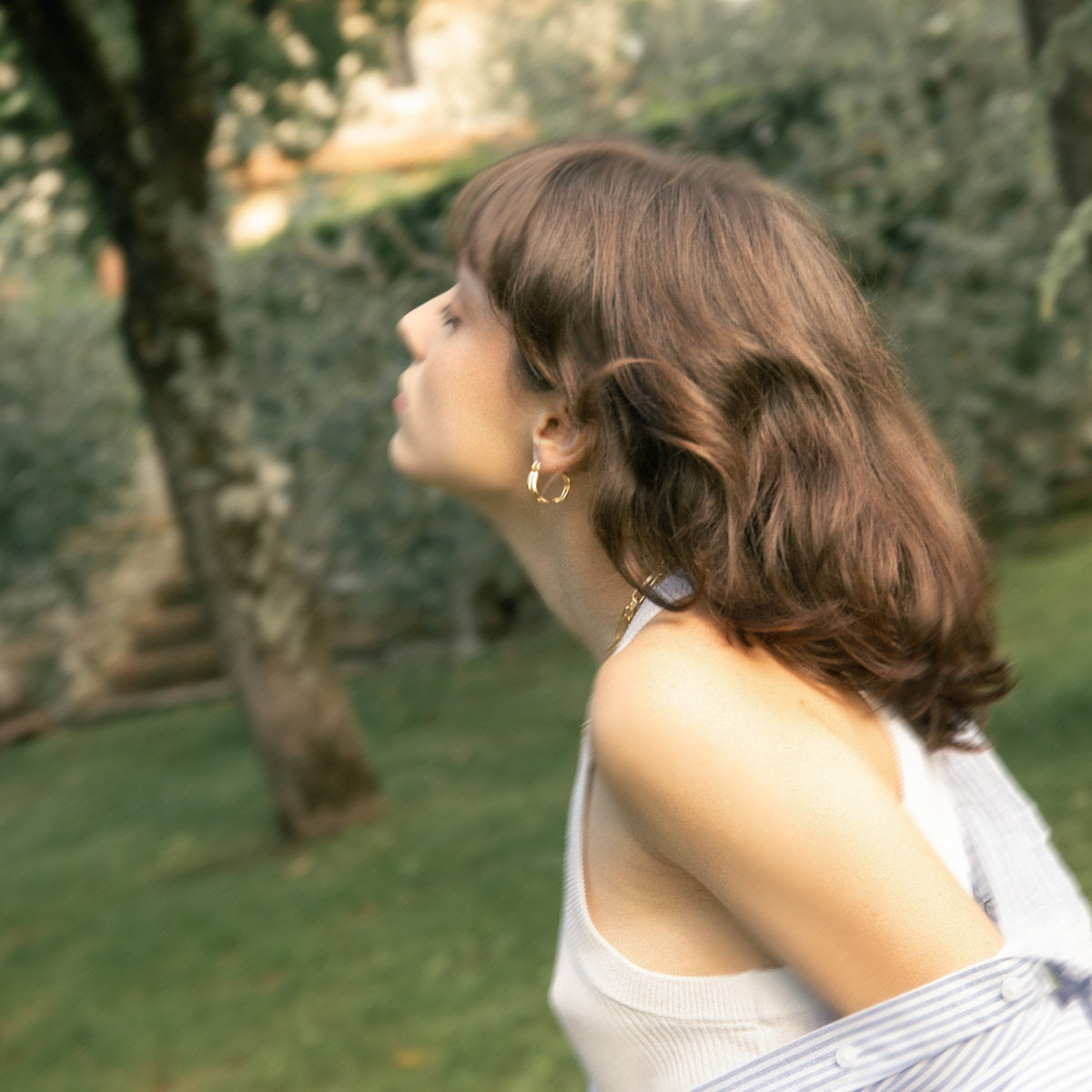 Roots hoop earrings - Gold Vermeil Hoop Earrings - The Future Rocks - 4