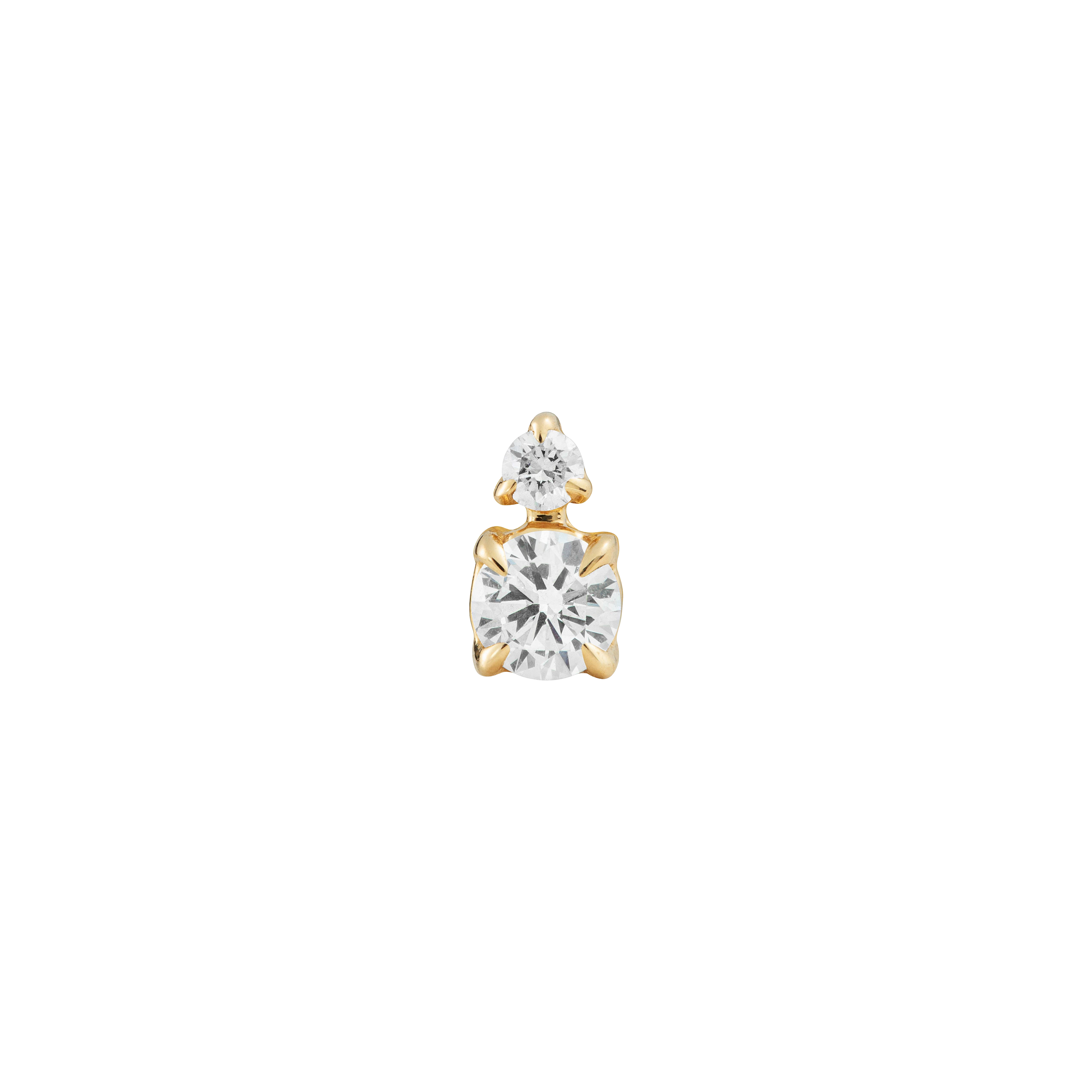 Round duo diamond studs - Round Diamond Stud Earrings - The Future Rocks - 4