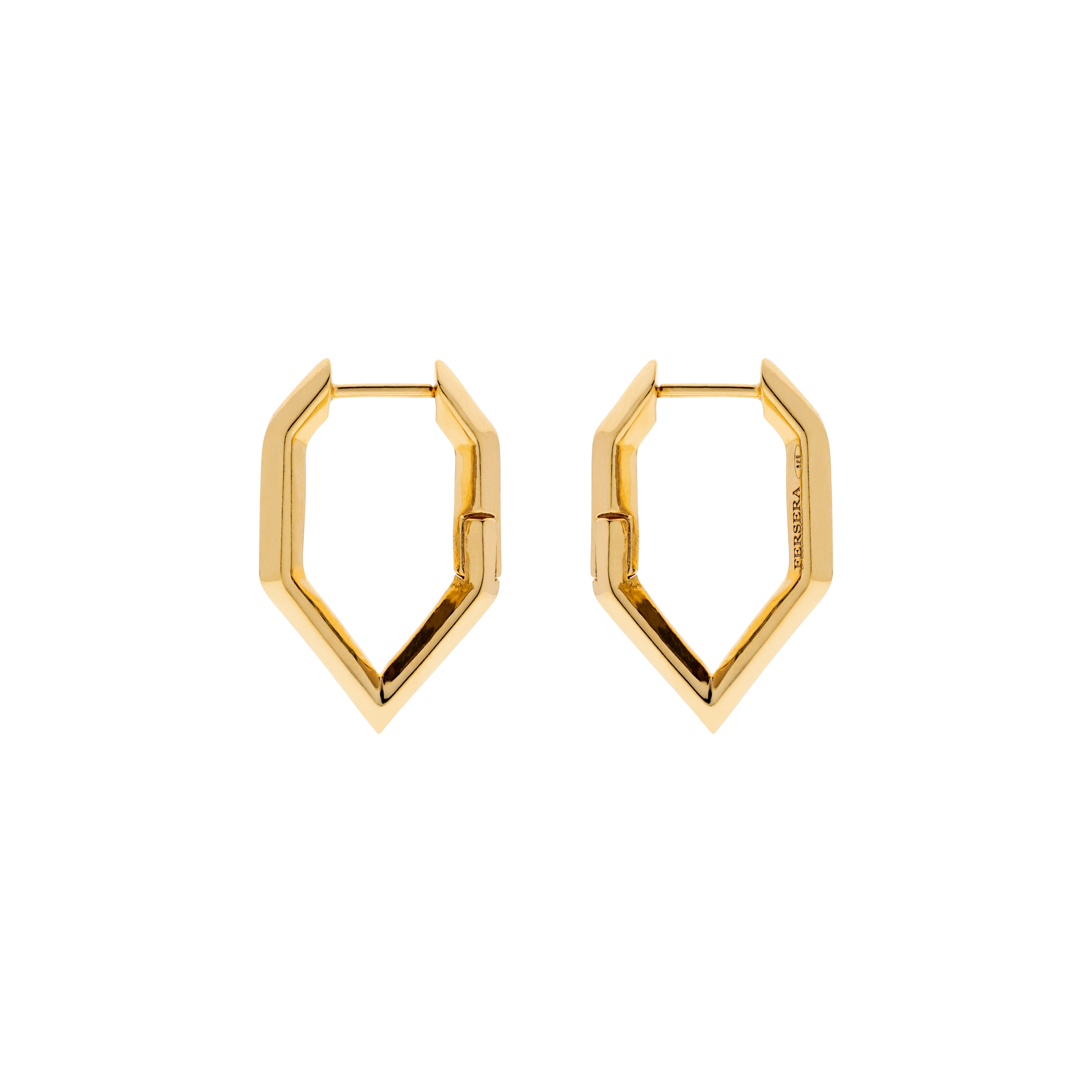 Sculptura hexagon earrings - Sculptura Hexagon Hoop Earrings - The Future Rocks - 5