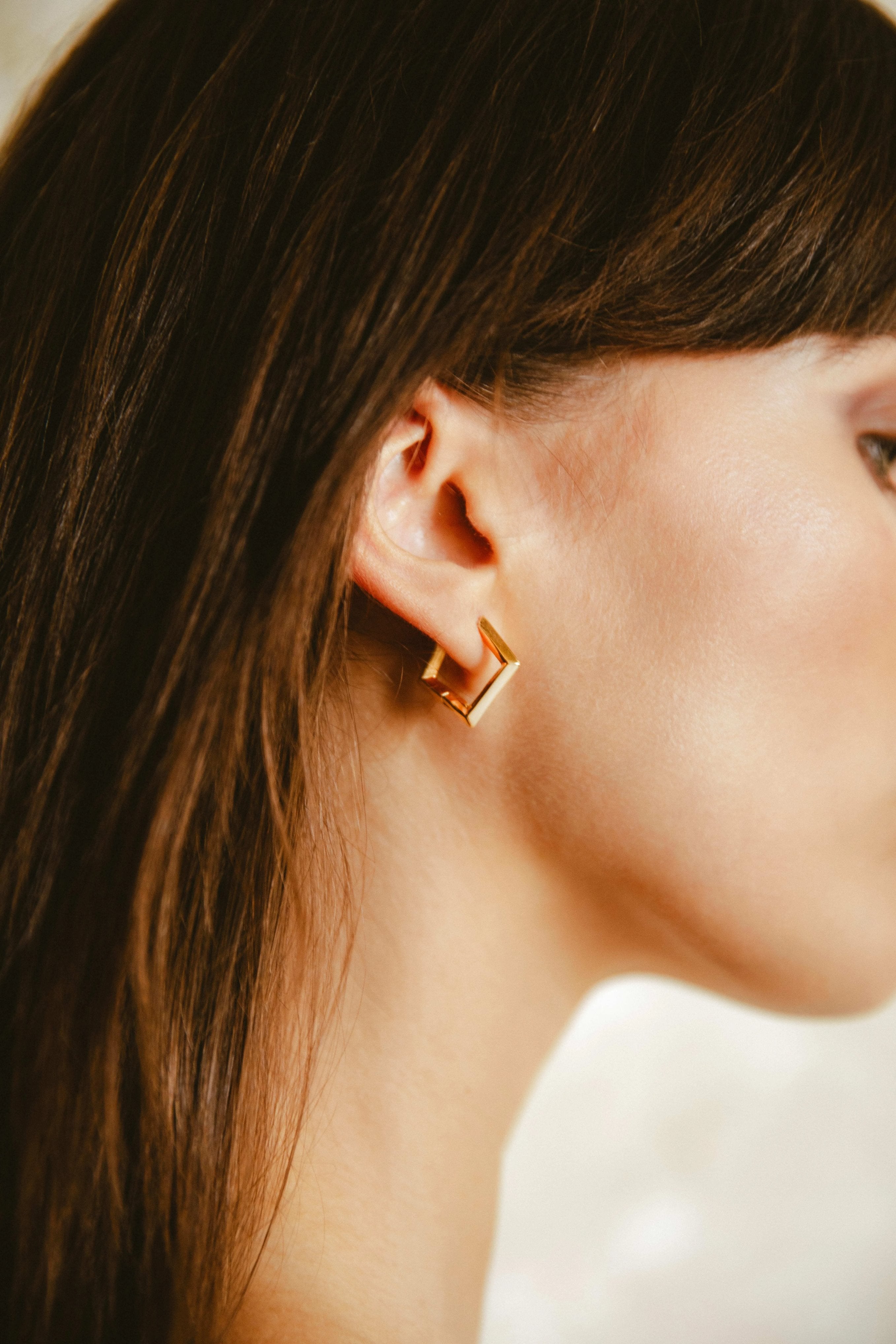 Sculptura square earrings - Sculptura Square Hoop Earrings - The Future Rocks - 15