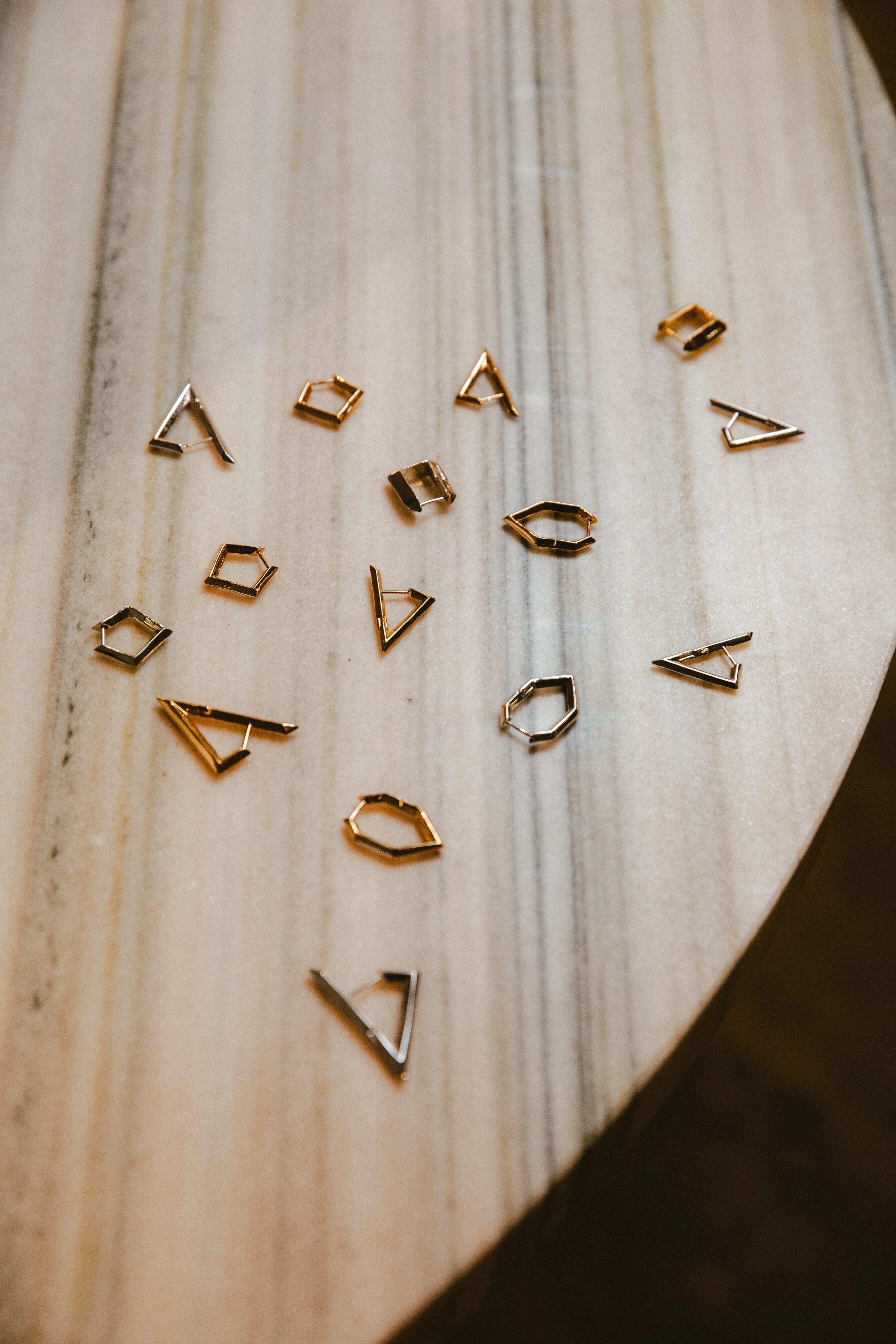 Sculptura triangle earrings - Sculptura Triangle Hoop Earrings - The Future Rocks - 9