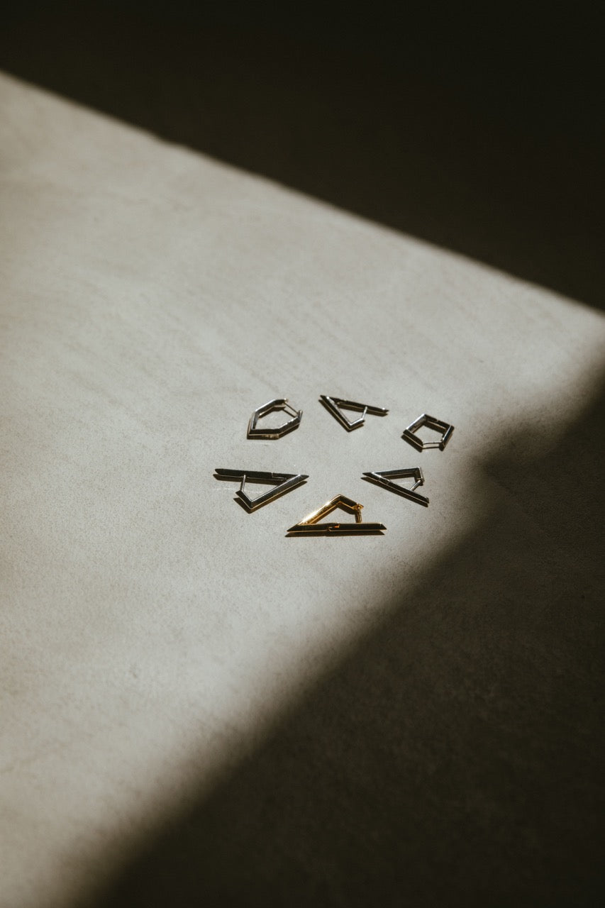 Sculptura triangle earrings - Sculptura Triangle Hoop Earrings - The Future Rocks - 15