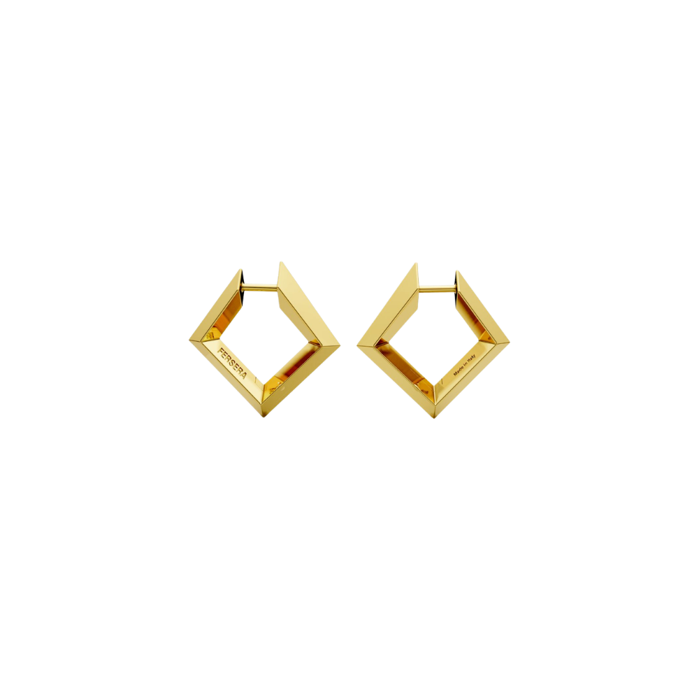 Sculptura square earrings - Sculptura Square Hoop Earrings - The Future Rocks - 1