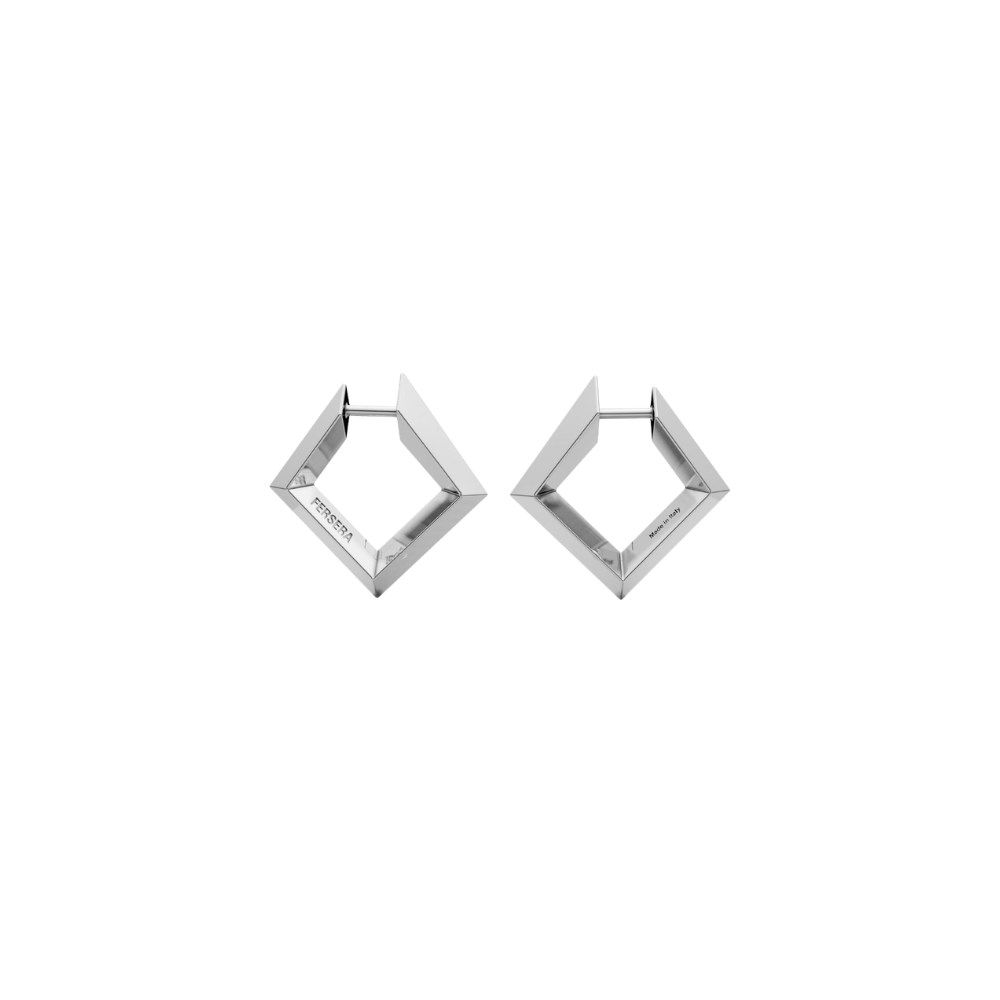 Sculptura square earrings - Sculptura Square Hoop Earrings - The Future Rocks - 3