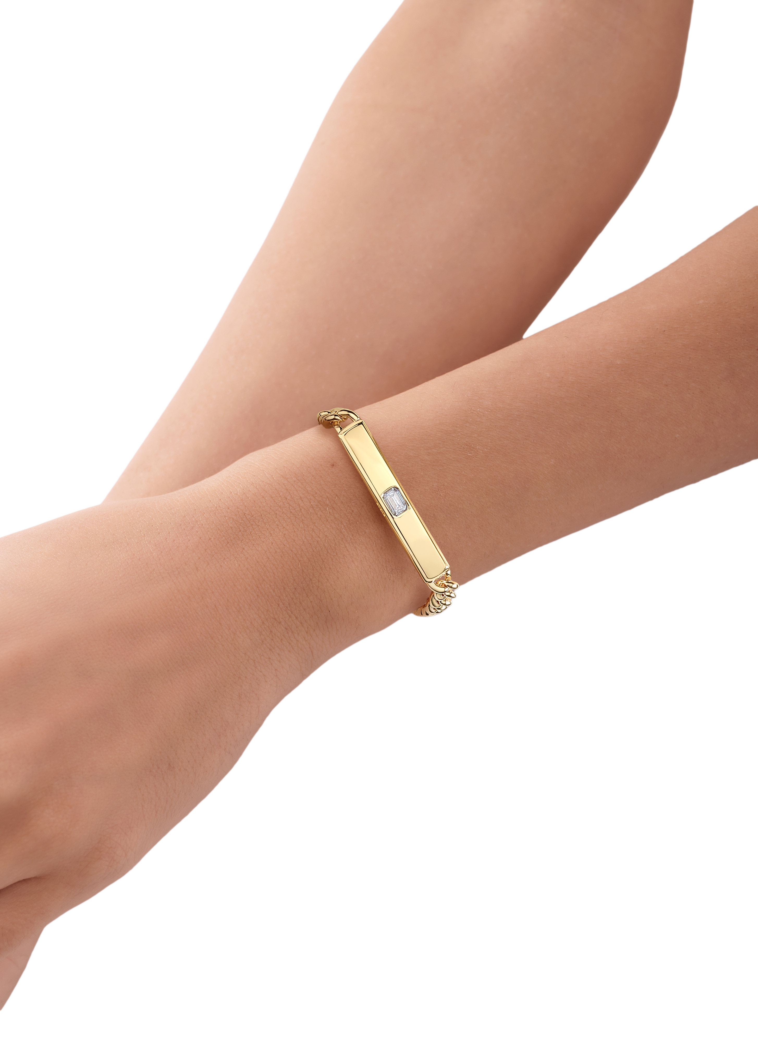 Zulu chain linking bar bracelet - 18K Gold Chain Linking Bar Bracelet - The Future Rocks - 2