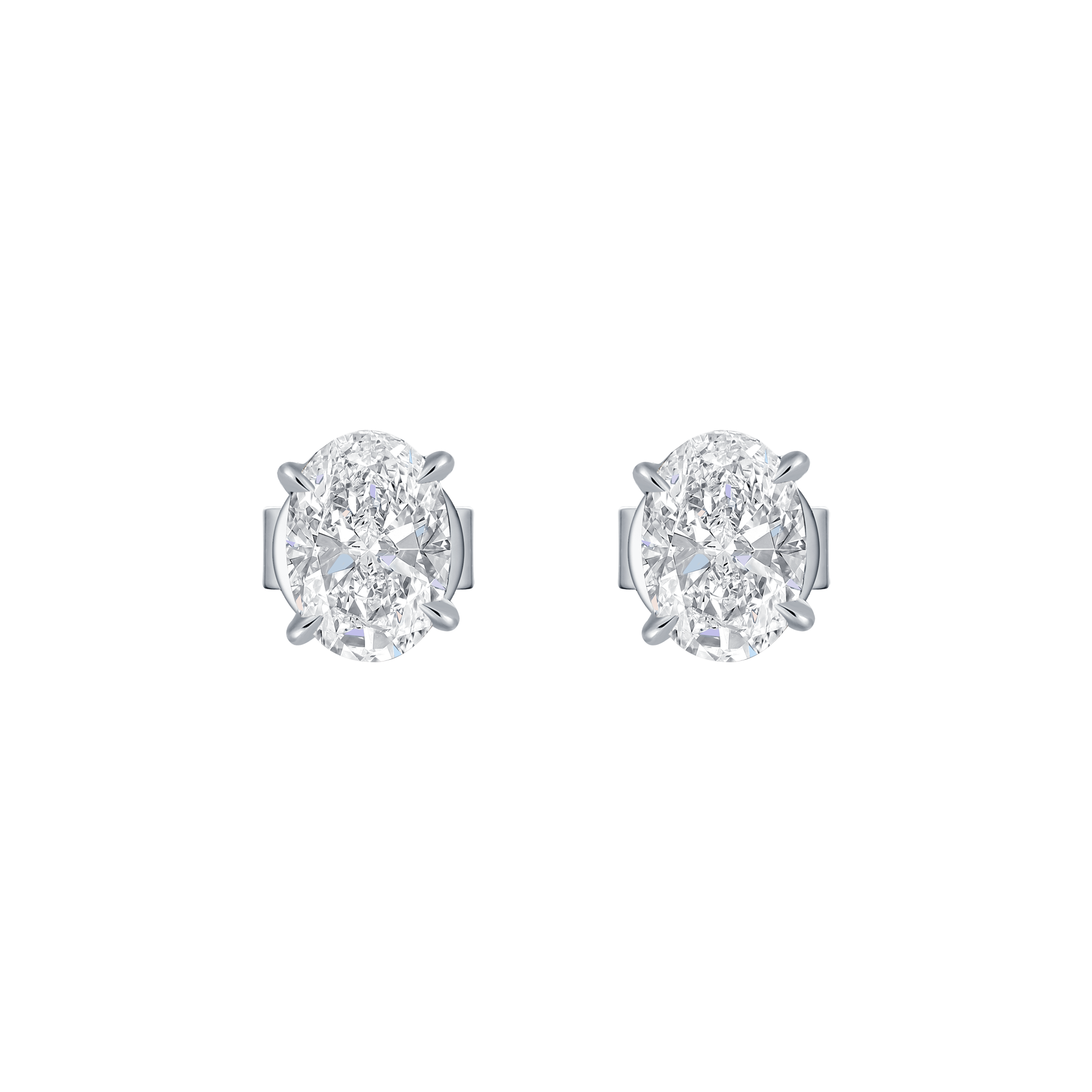 Oval solitaire studs - Oval Cut Diamond Stud Earrings - The Future Rocks - 7