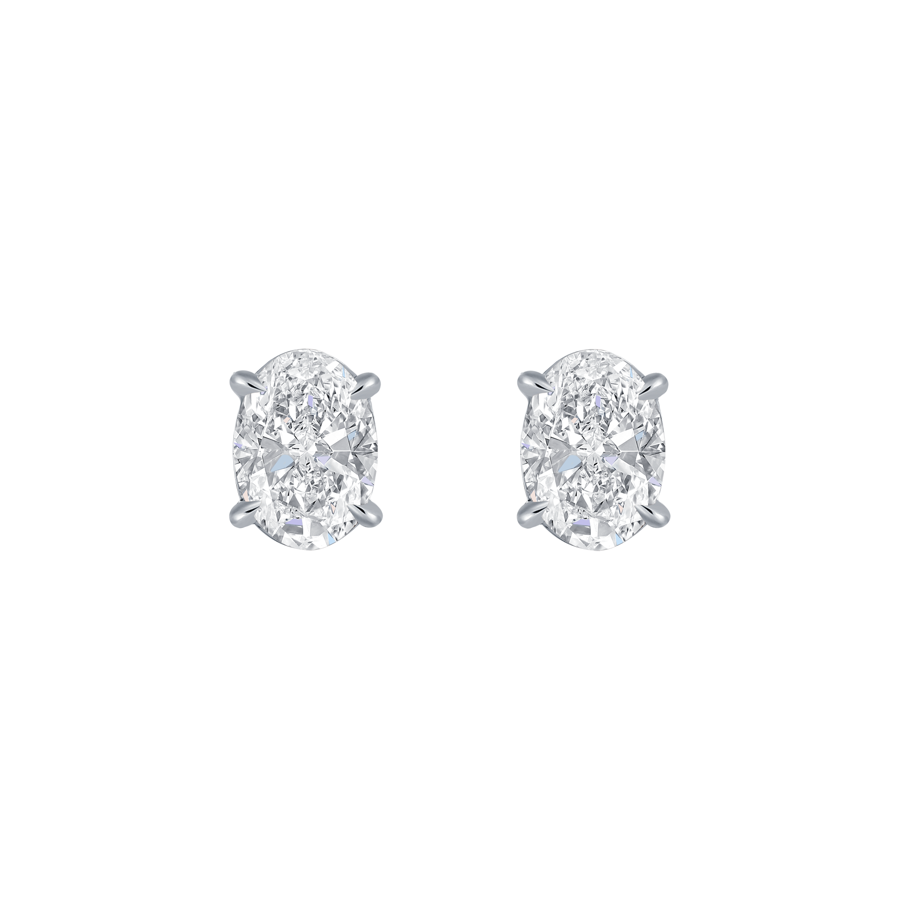 Oval solitaire studs - Oval Cut Diamond Stud Earrings - The Future Rocks - 9