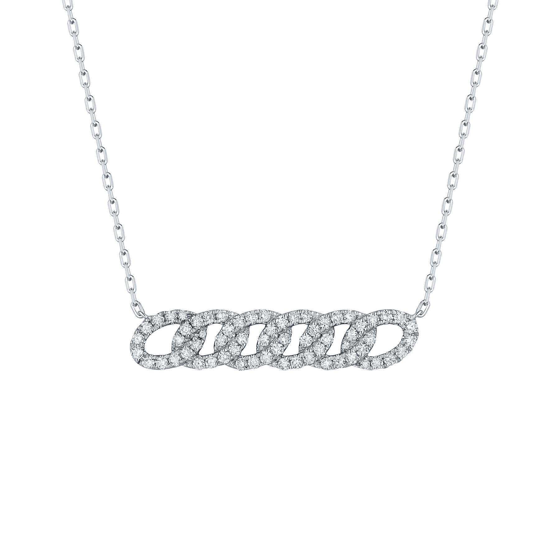 Linking love chain necklace - Linking Love Diamond Chain Necklace -  The Future Rocks -    1