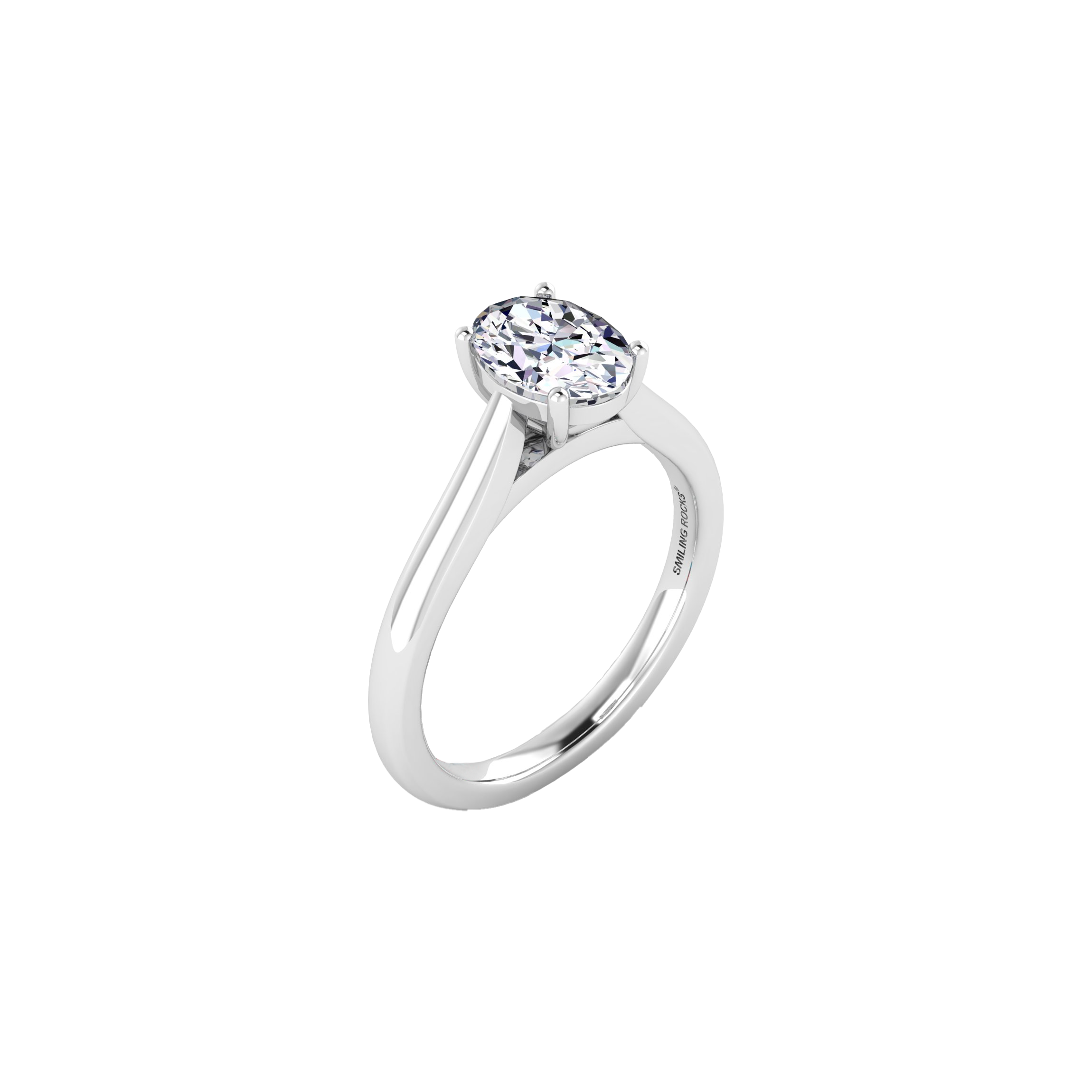 Oval solitaire ring - Oval Cut Diamond Solitaire Ring - The Future Rocks - 1