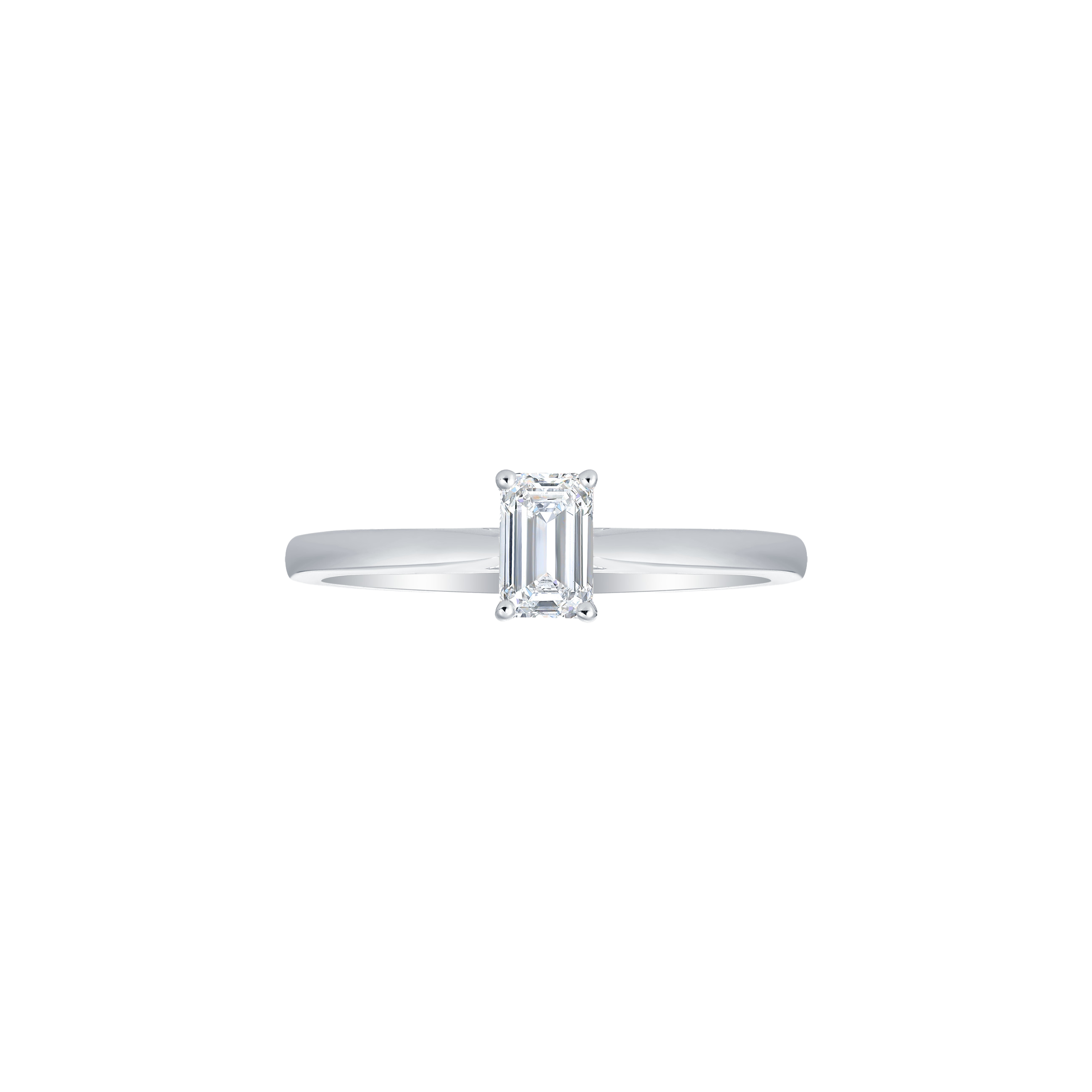 Emerald solitaire ring - Emerald Cut Diamond Solitaire Ring - The Future Rocks - 10