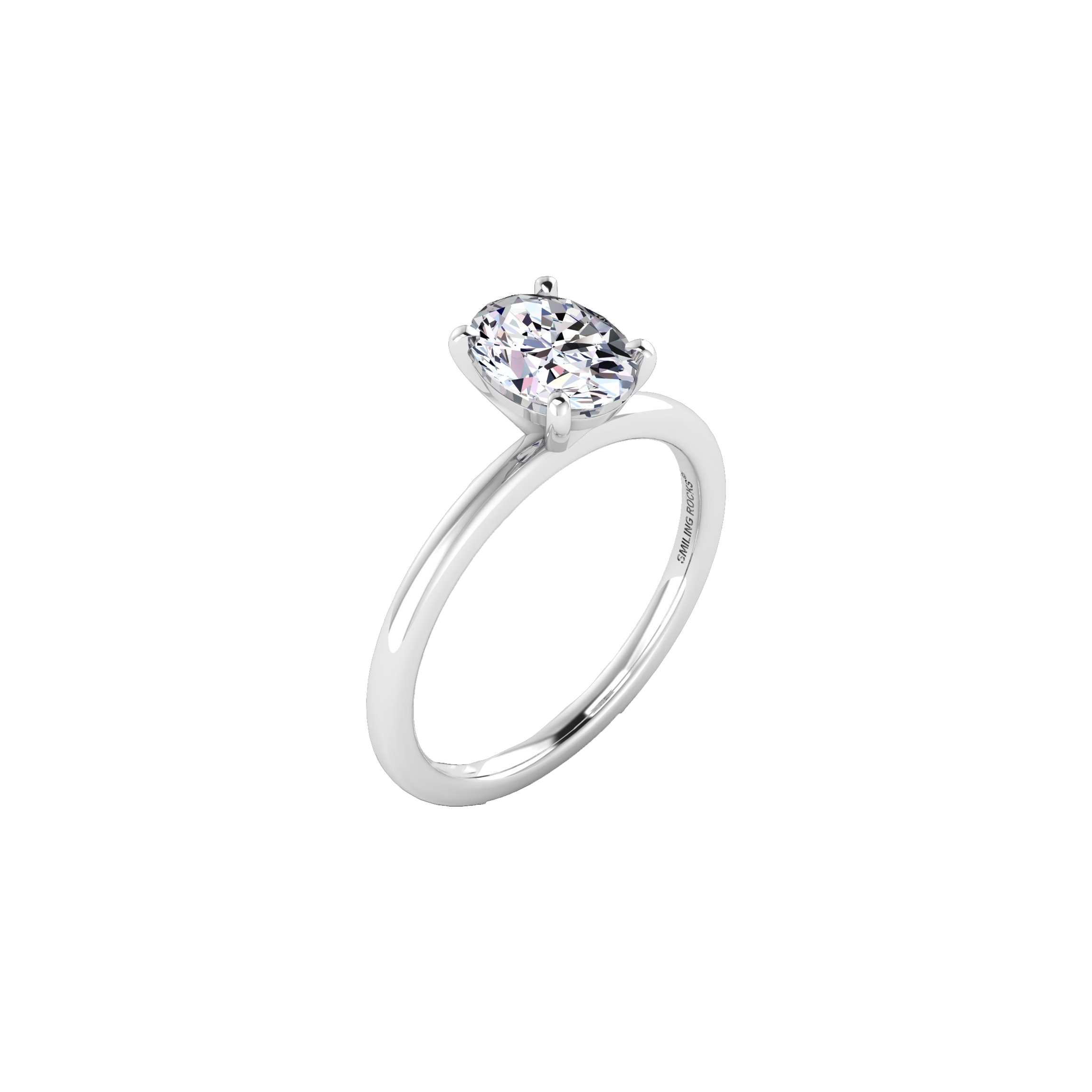 Oval solitaire petite ring - Oval Cut Diamond Solitaire Ring - The Future Rocks - 2