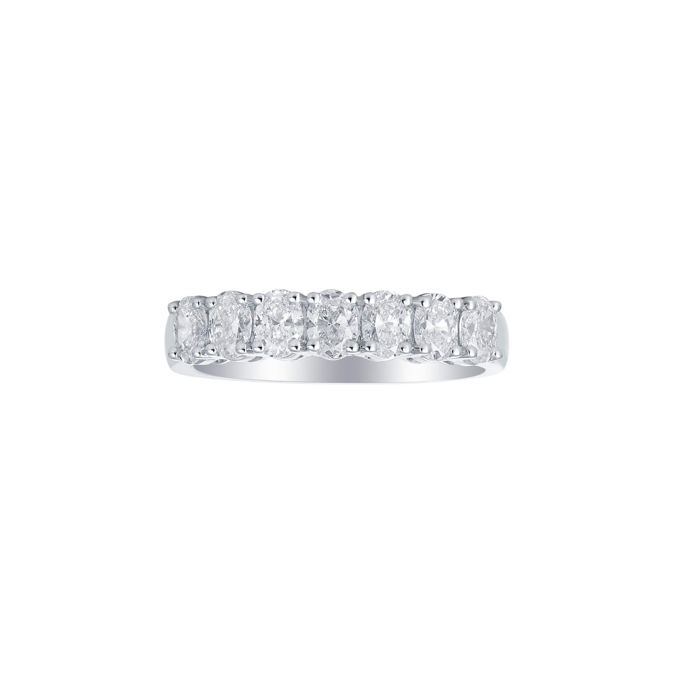 Fancy shape half eternity band