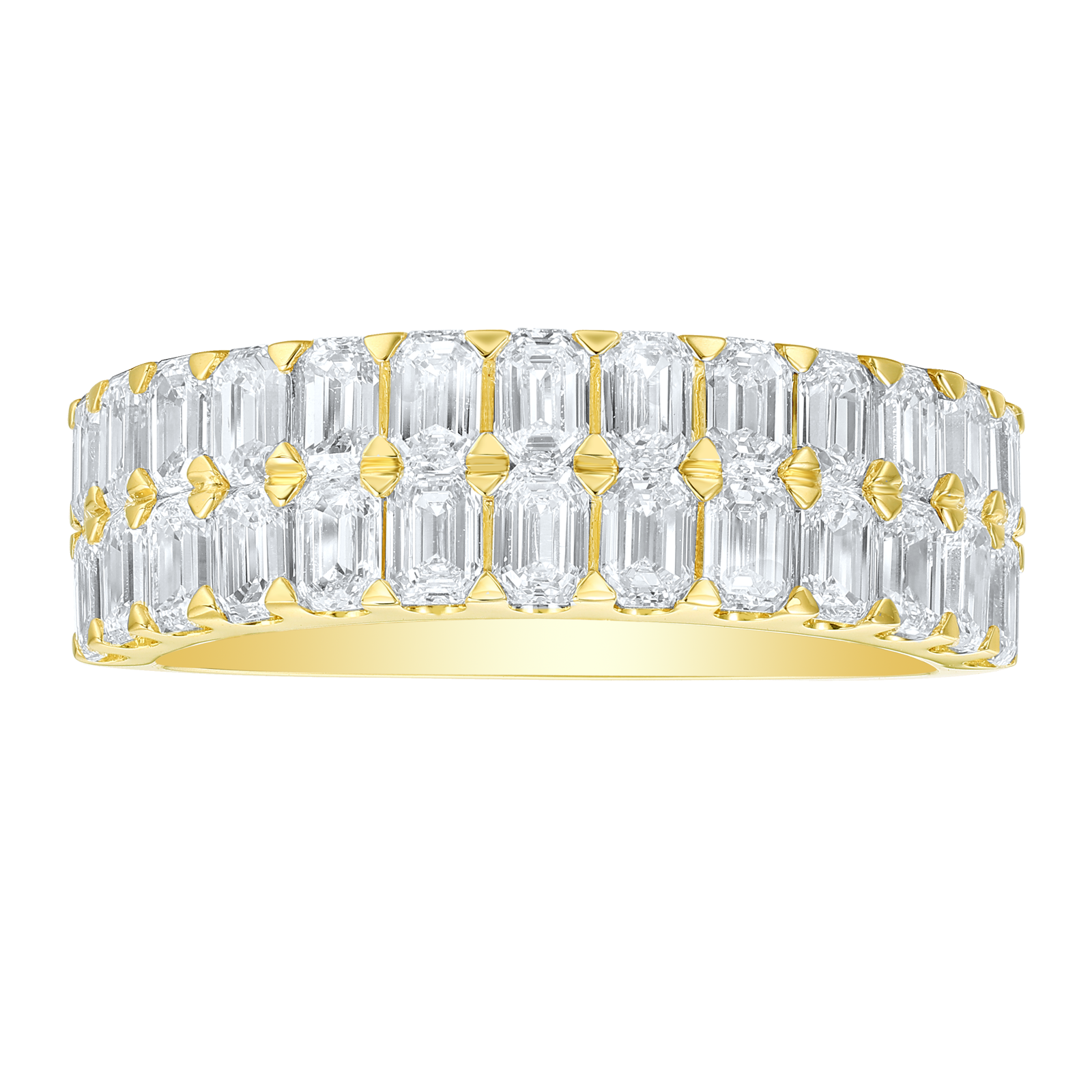 Emerald wide band - Emerald Cut Diamond Eternity Ring - The Future Rocks - 2