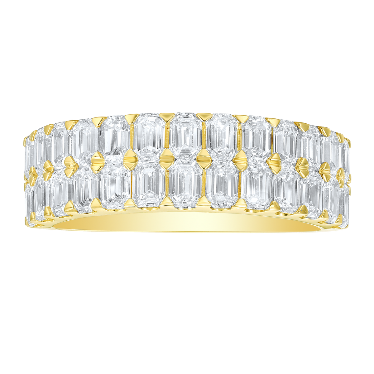 Emerald wide band - Emerald Cut Diamond Eternity Ring - The Future Rocks - 2