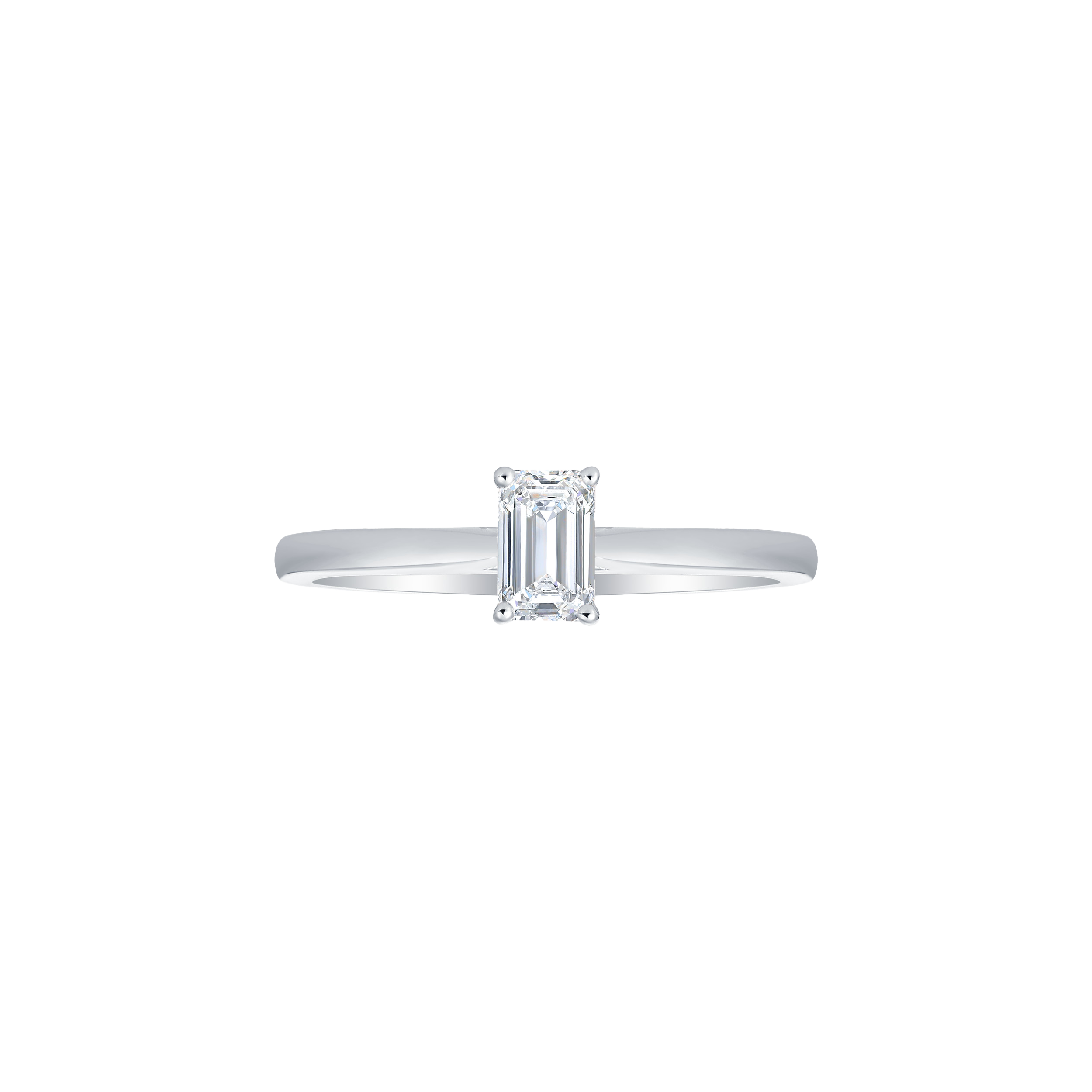 Emerald solitaire ring - Emerald Cut Diamond Solitaire Ring - The Future Rocks - 8