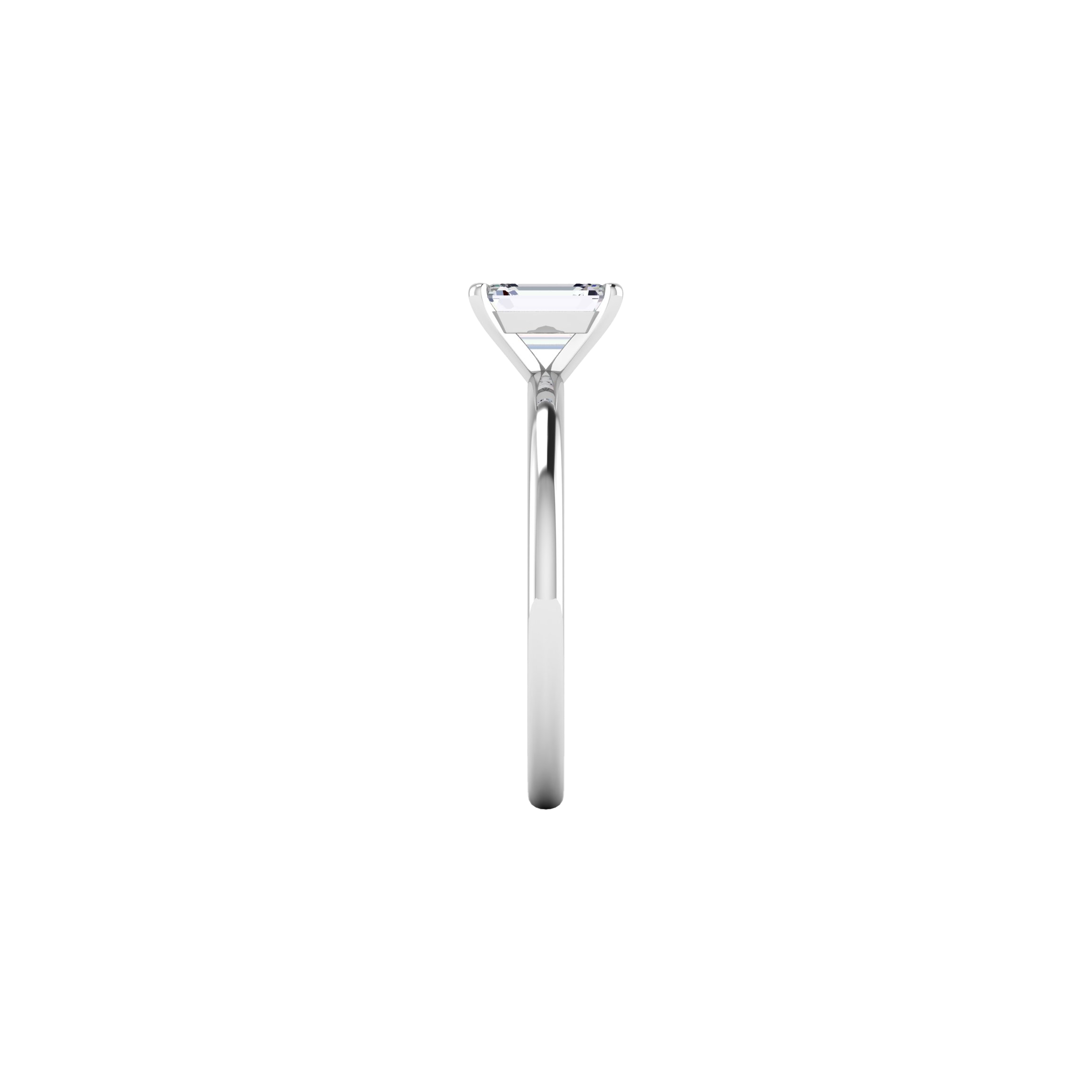 Emerald solitaire petite ring - Emerald Cut Diamond Solitaire Ring - The Future Rocks - 8