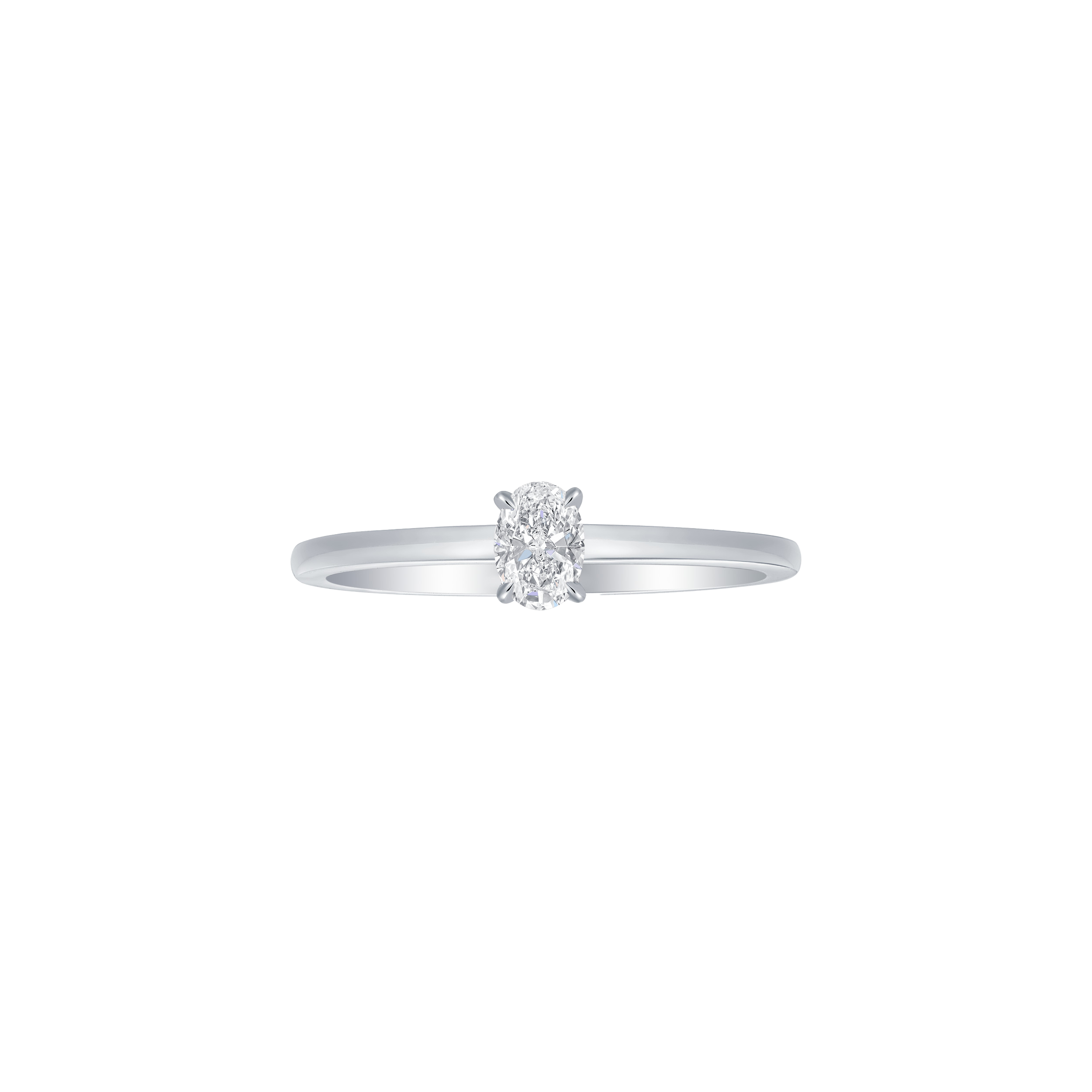 Oval solitaire petite ring - Oval Cut Diamond Solitaire Ring - The Future Rocks - 5