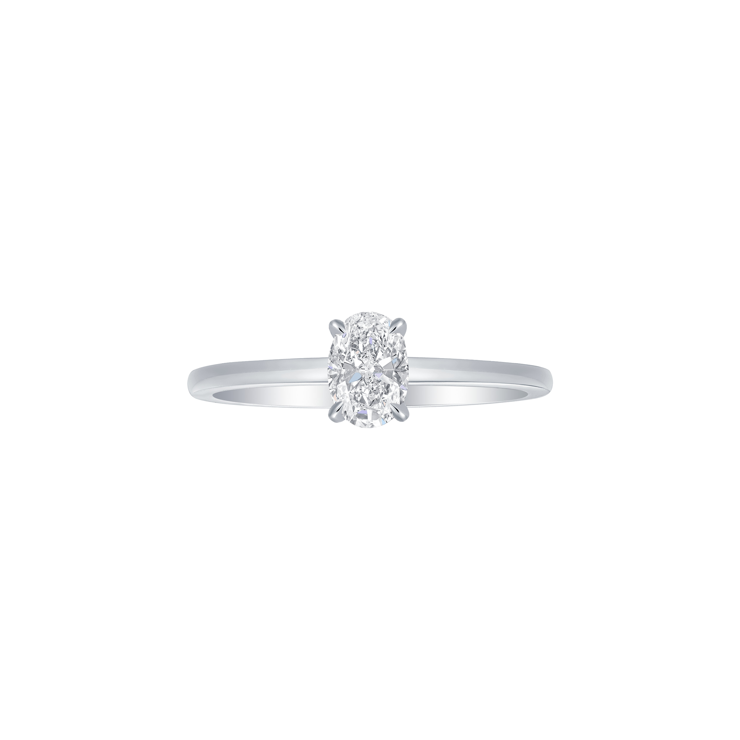 Oval solitaire petite ring - Oval Cut Diamond Solitaire Ring - The Future Rocks - 1
