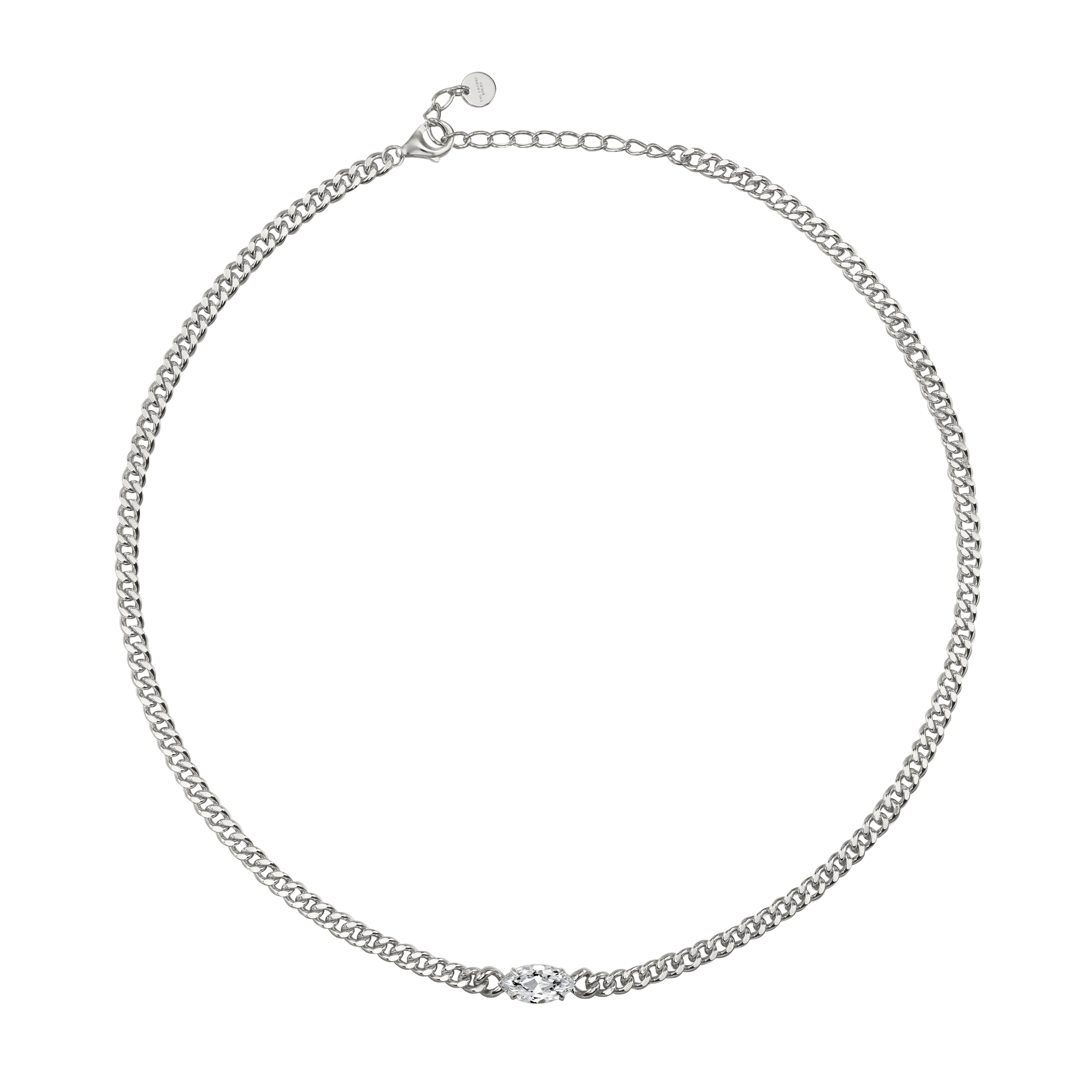 Marquise curb-link necklace 2ct - Marquise Diamond Curb Chain Necklace - The Future Rocks - 7
