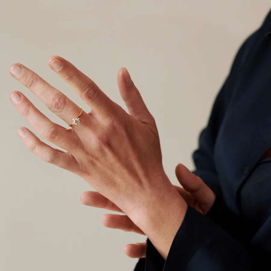 ReMind solitaire ring - ReMind 18K Gold Lab-Grown Diamond Solitaire Ring - The Future Rocks - 2