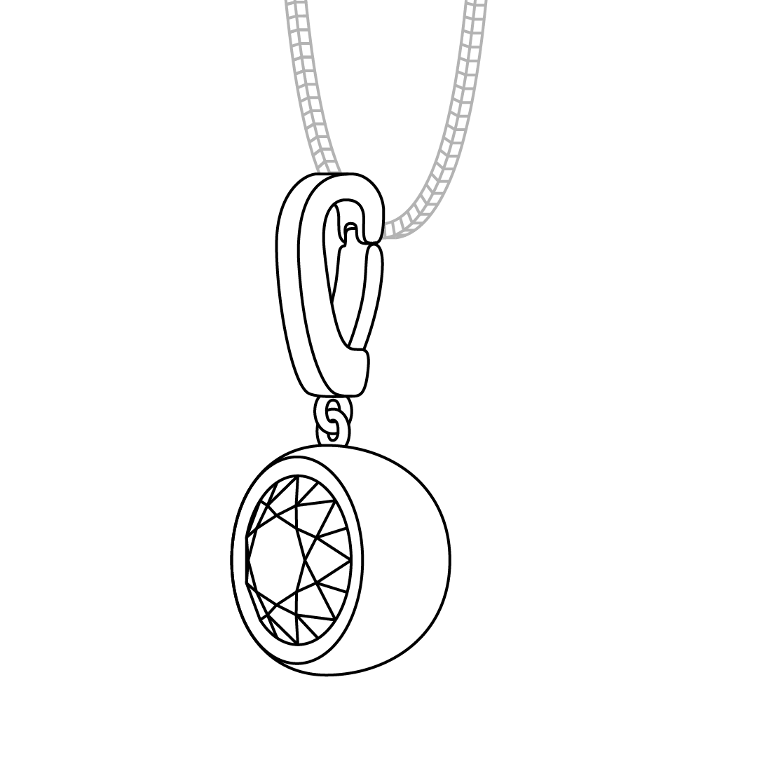 Bubble pendant 0.5ct - Bezel Set Diamond Pendant 0.5ct - The Future Rocks - 8