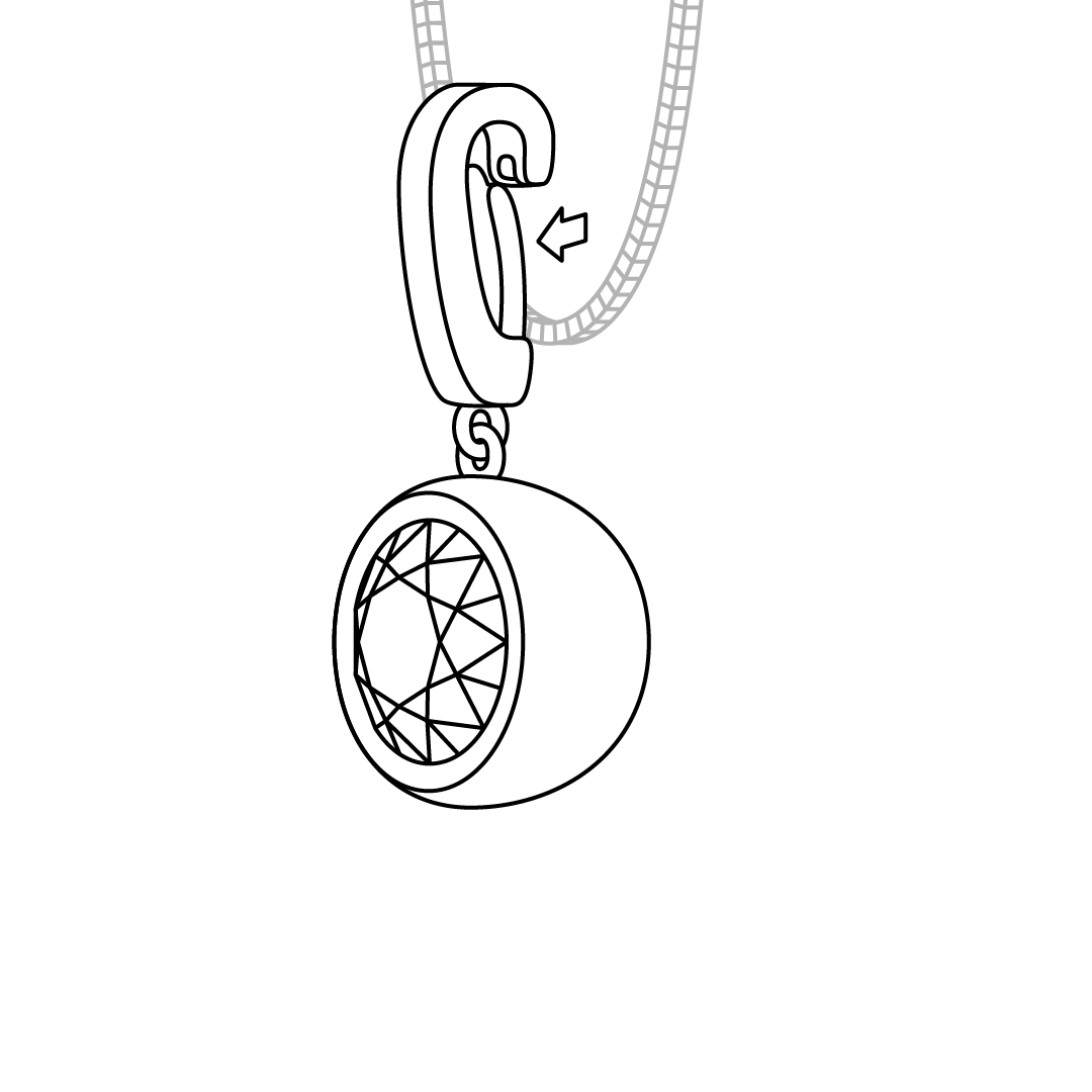 Bubble pendant 0.5ct - Bezel Set Diamond Pendant 0.5ct - The Future Rocks - 9