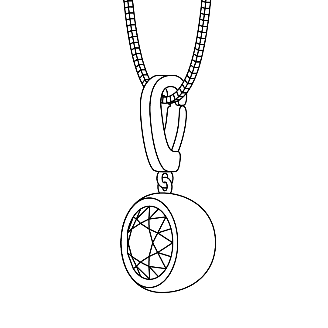 Bubble pendant 0.5ct - Bezel Set Diamond Pendant 0.5ct - The Future Rocks - 10