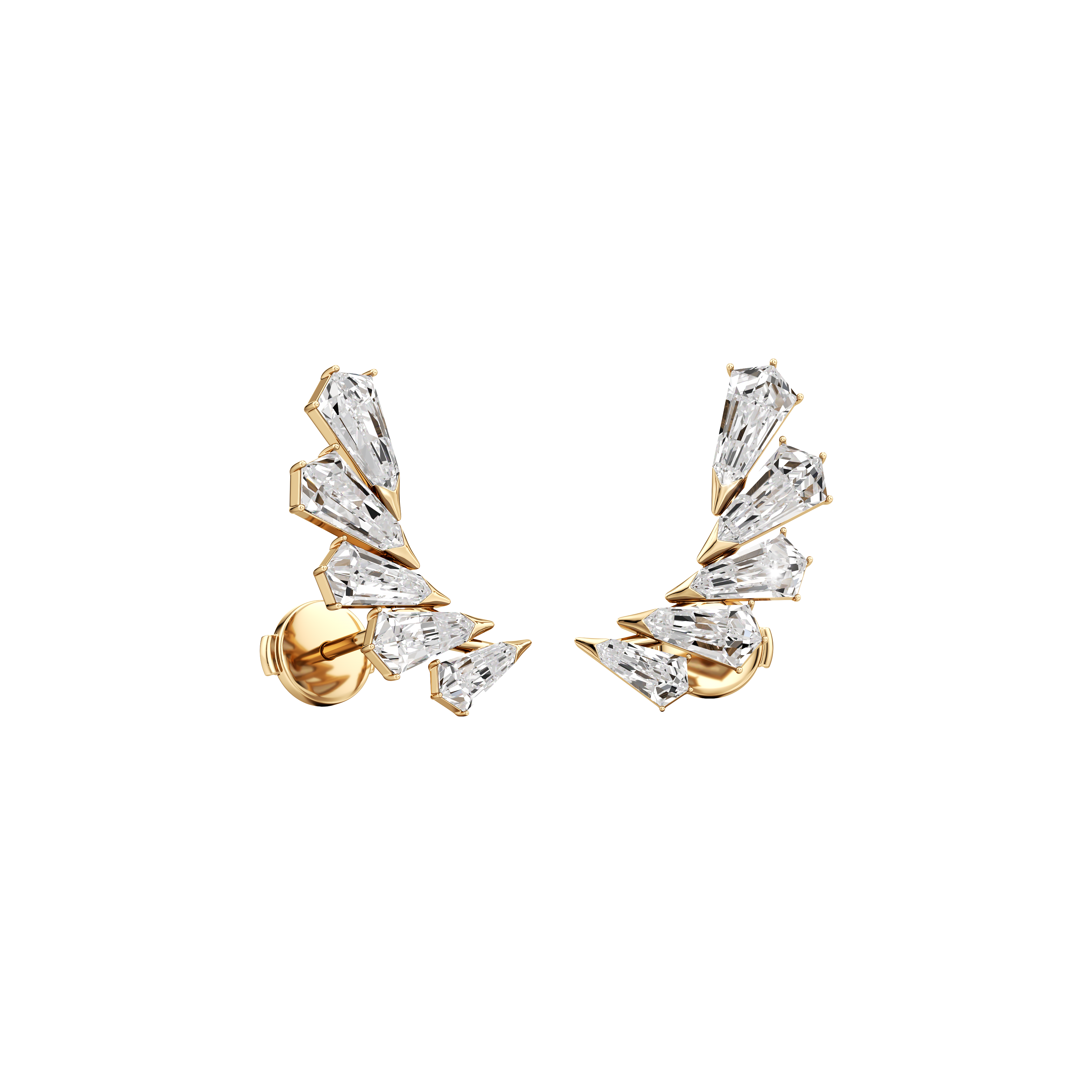 Phoenix wing earrings - Phoenix Wing Diamond Earrings - The Future Rocks - 1