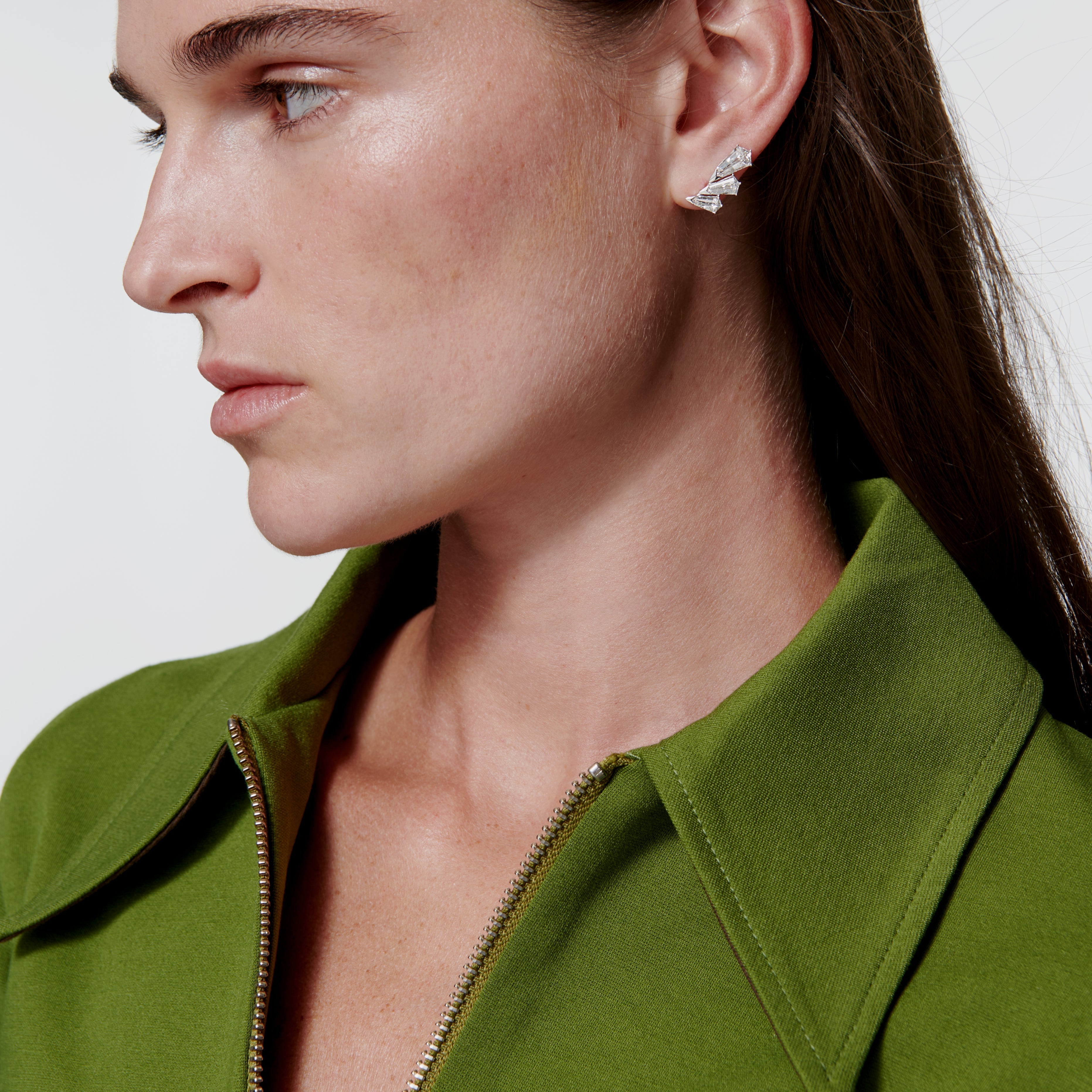 Phoenix feather earrings - Phoenix Feather Diamond Earrings - The Future Rocks - 4