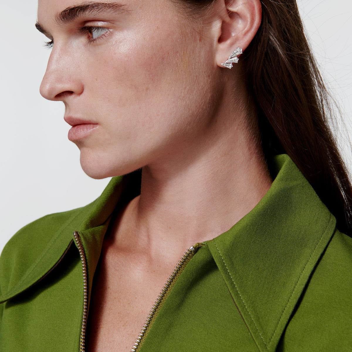 Phoenix feather earrings - Phoenix Feather Diamond Earrings - The Future Rocks - 4