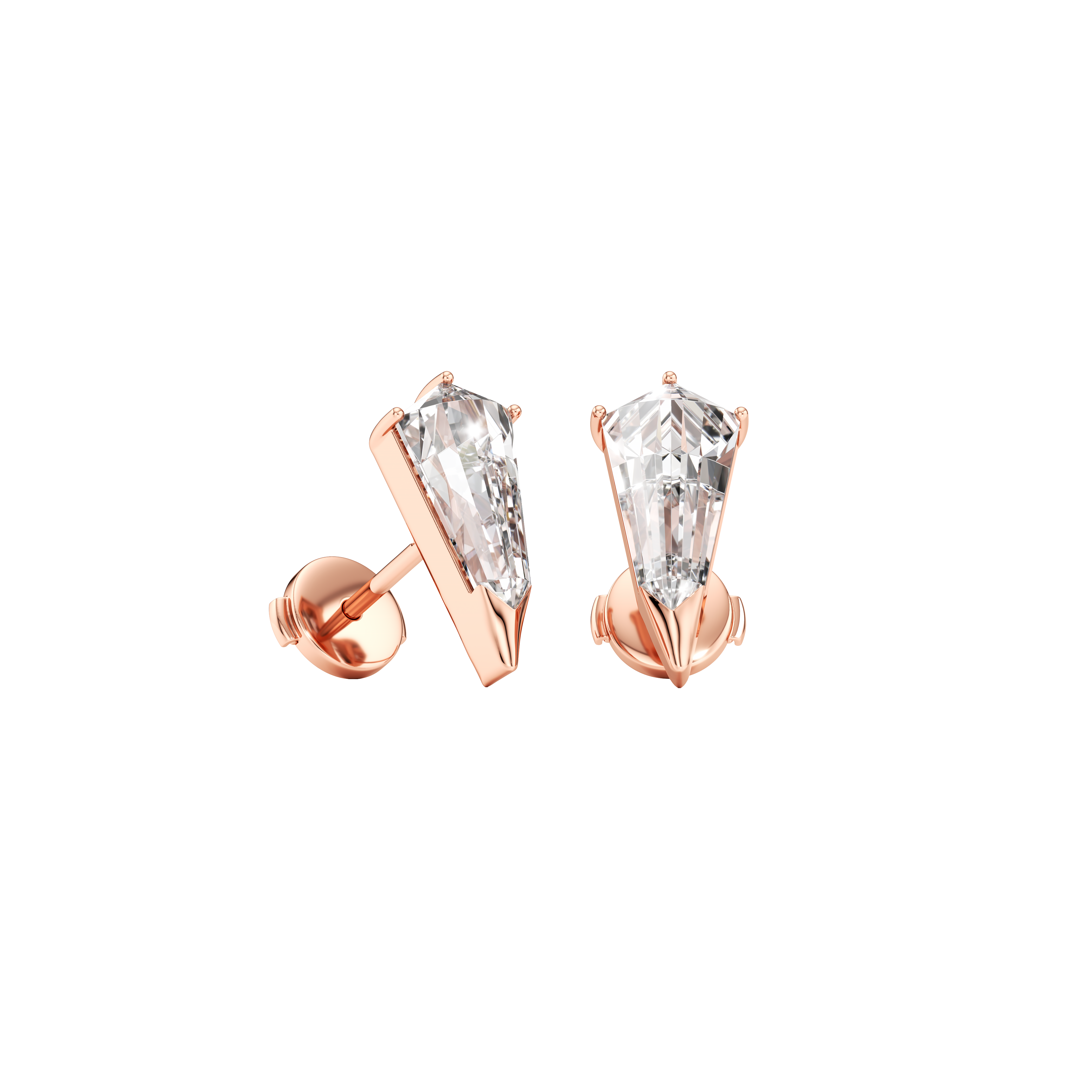 Phoenix large gaze studs - Phoenix Large Gaze Diamond Stud Earrings - The Future Rocks - 3