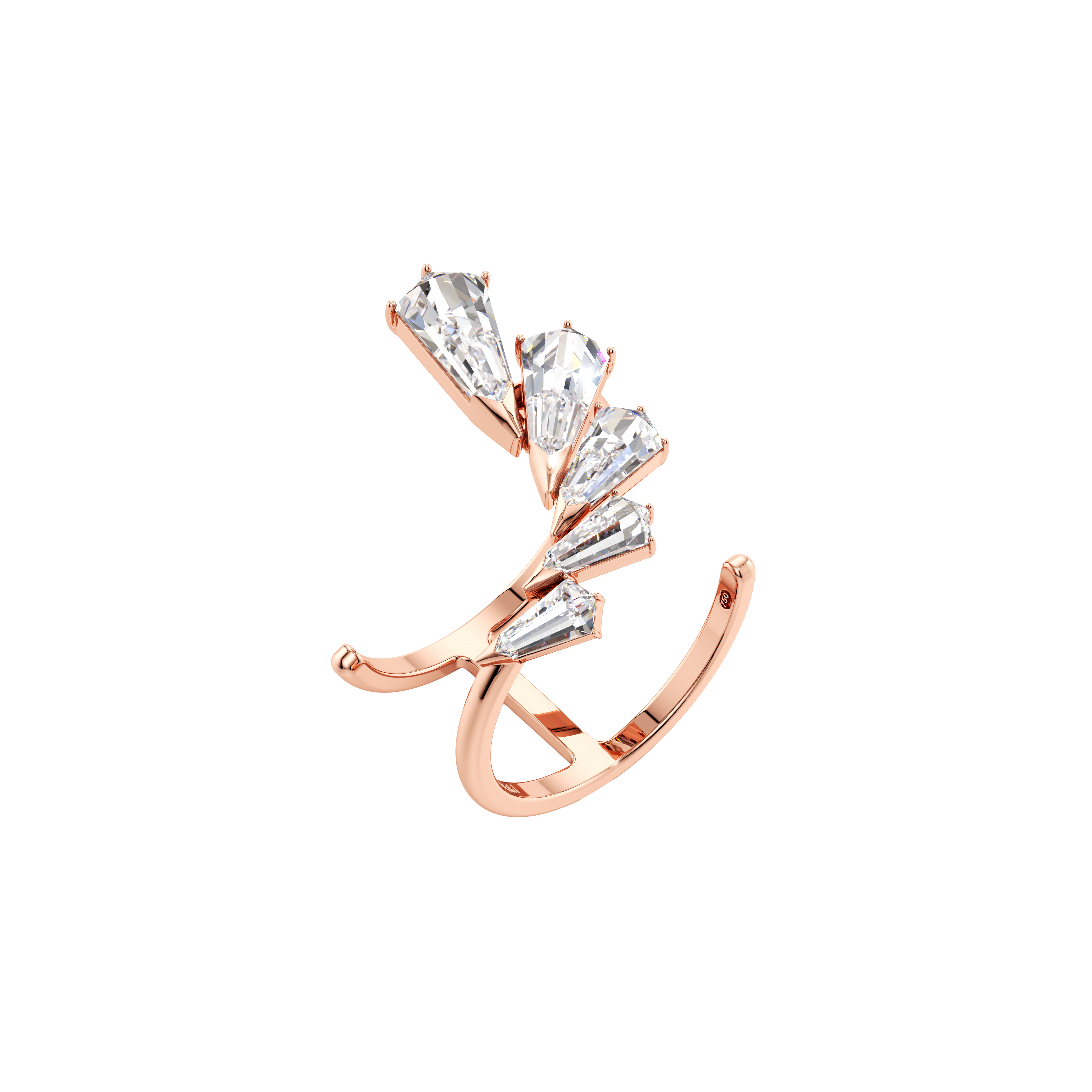Phoenix wing burst ring - Phoenix Wing Burst Diamond Ring - The Future Rocks - 5
