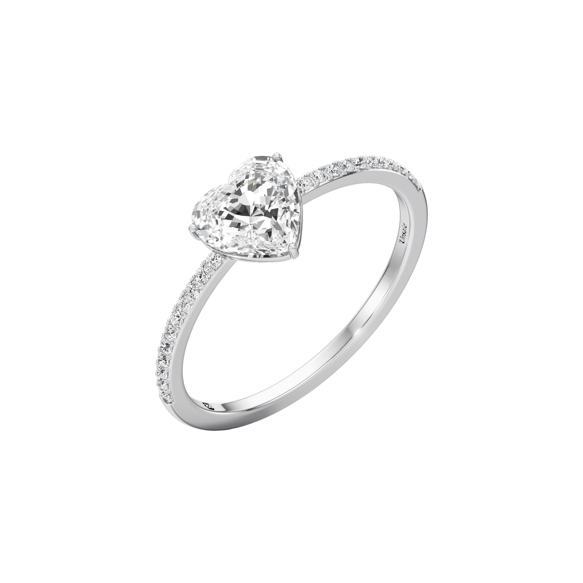 Whirlwind heart pavé ring - Heart Shaped Diamond Pavé Ring - The Future Rocks - 3