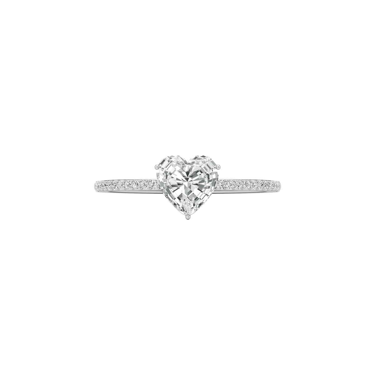 Whirlwind heart pavé ring - Heart Shaped Diamond Pavé Ring - The Future Rocks - 4