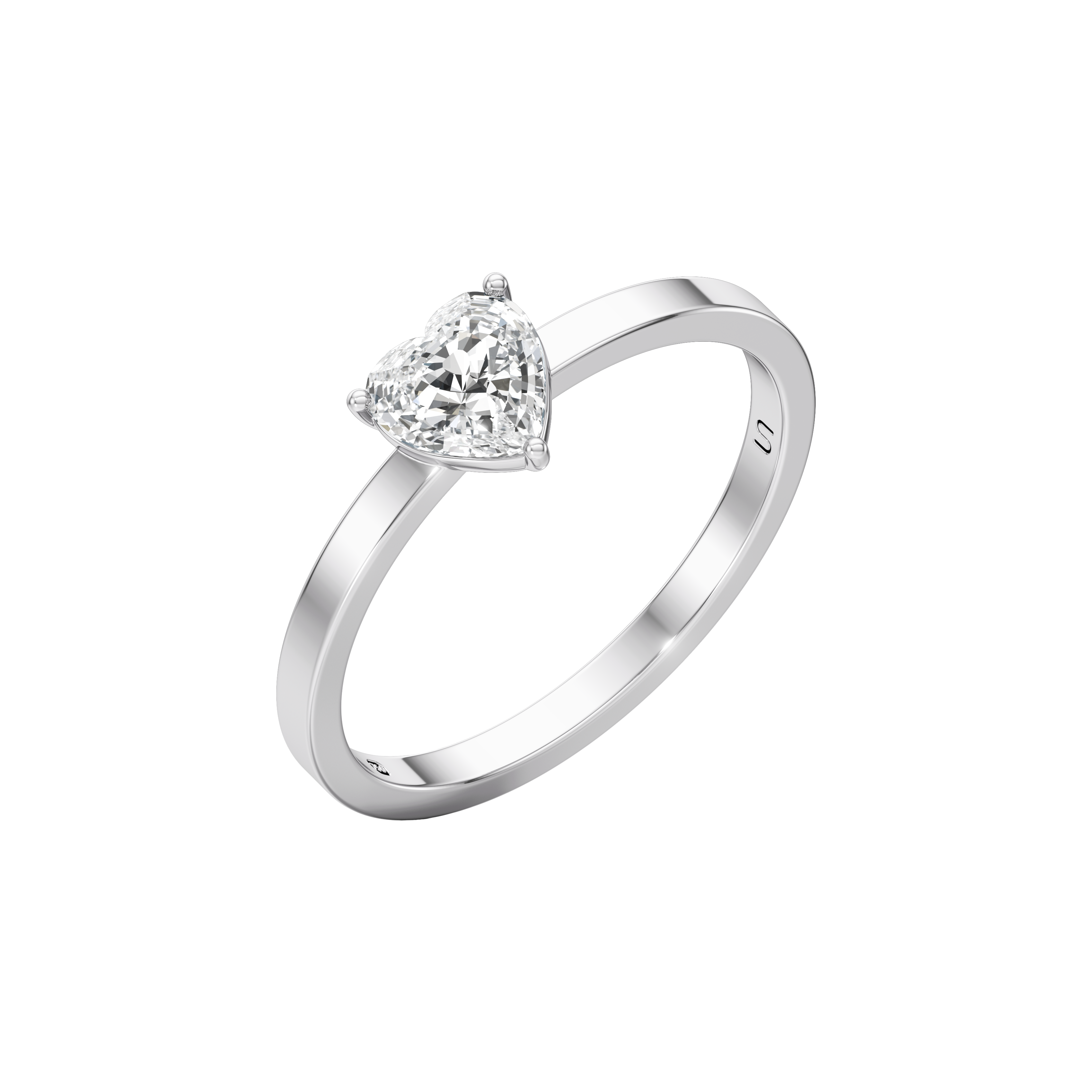 Whirlwind heart solitaire ring - Heart Shaped Diamond Solitaire Ring - The Future Rocks - 3