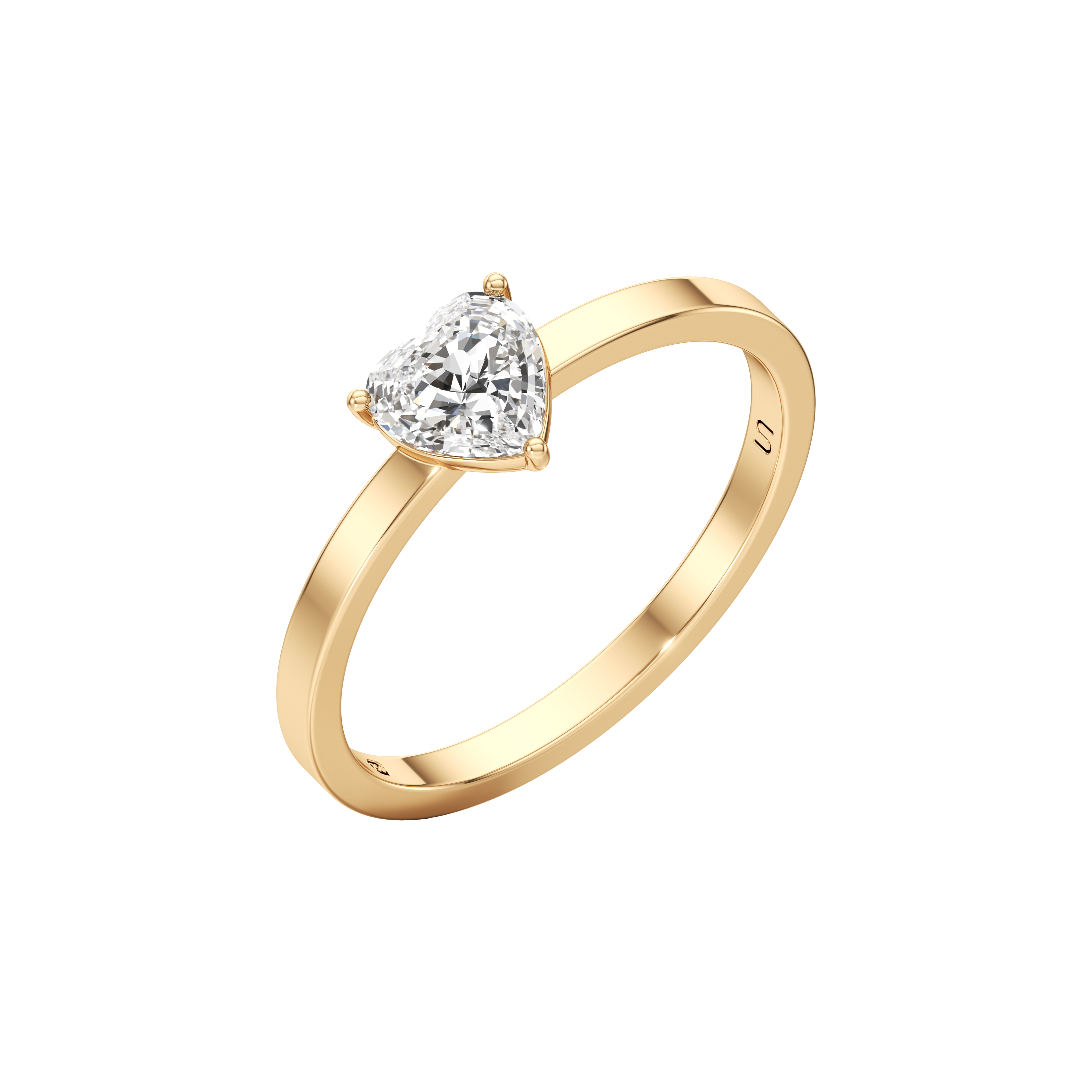 Whirlwind heart solitaire ring - Heart Shaped Diamond Solitaire Ring - The Future Rocks - 1