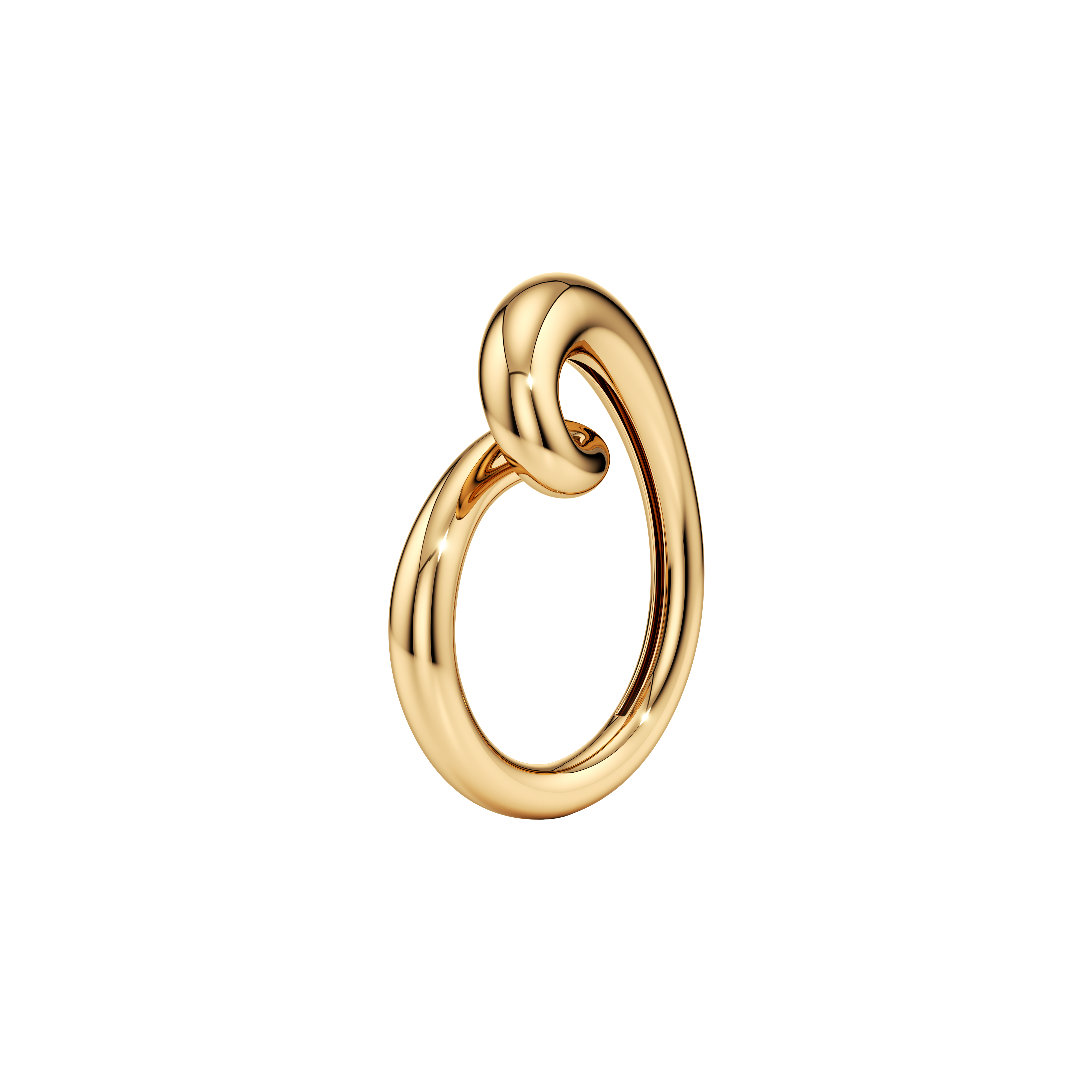 Whirlwind gold ring - Solid Gold Heart Ring -  The Future Rocks -    1