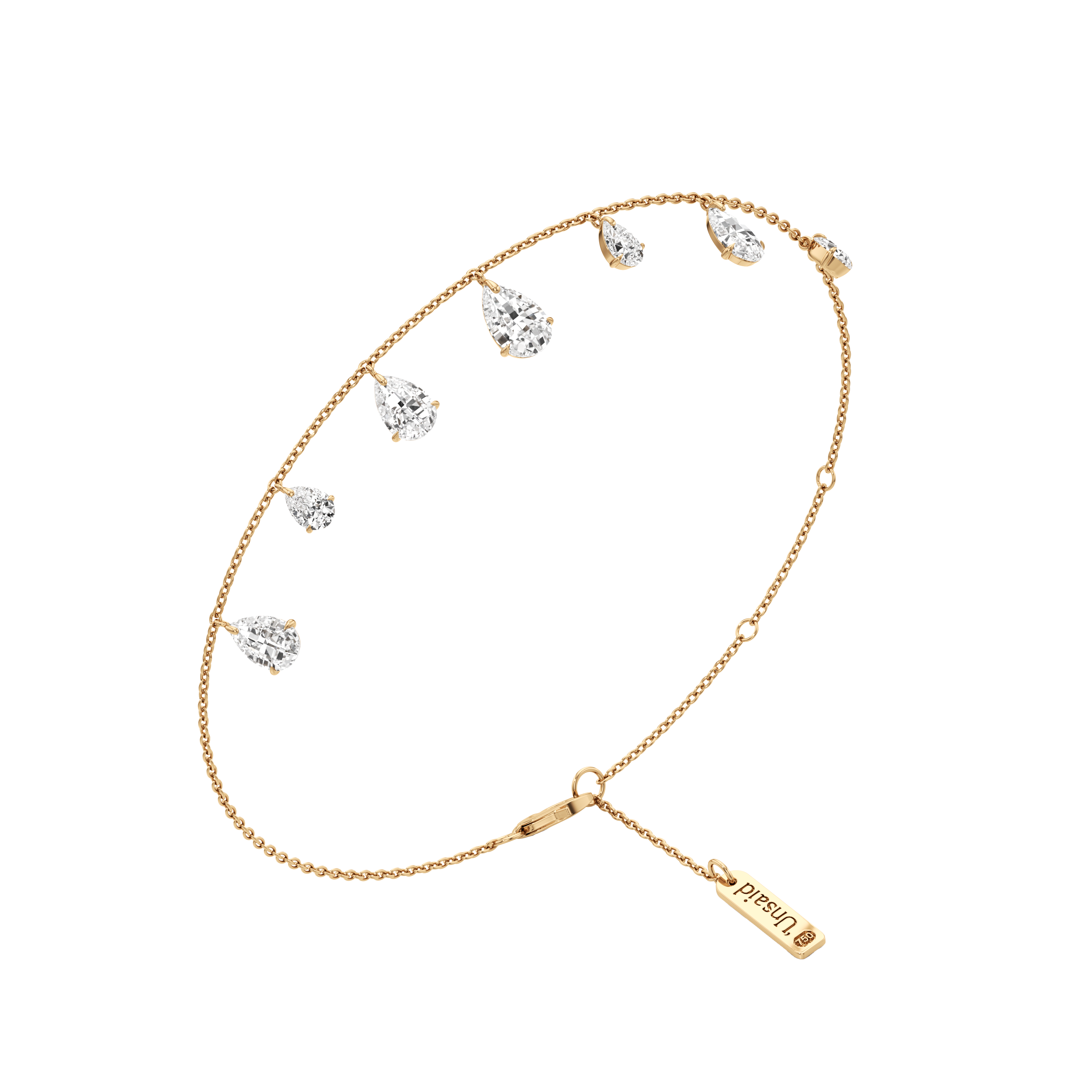 Tear charm diamond bracelet - Tear Charm Diamond Bracelet - The Future Rocks - 1