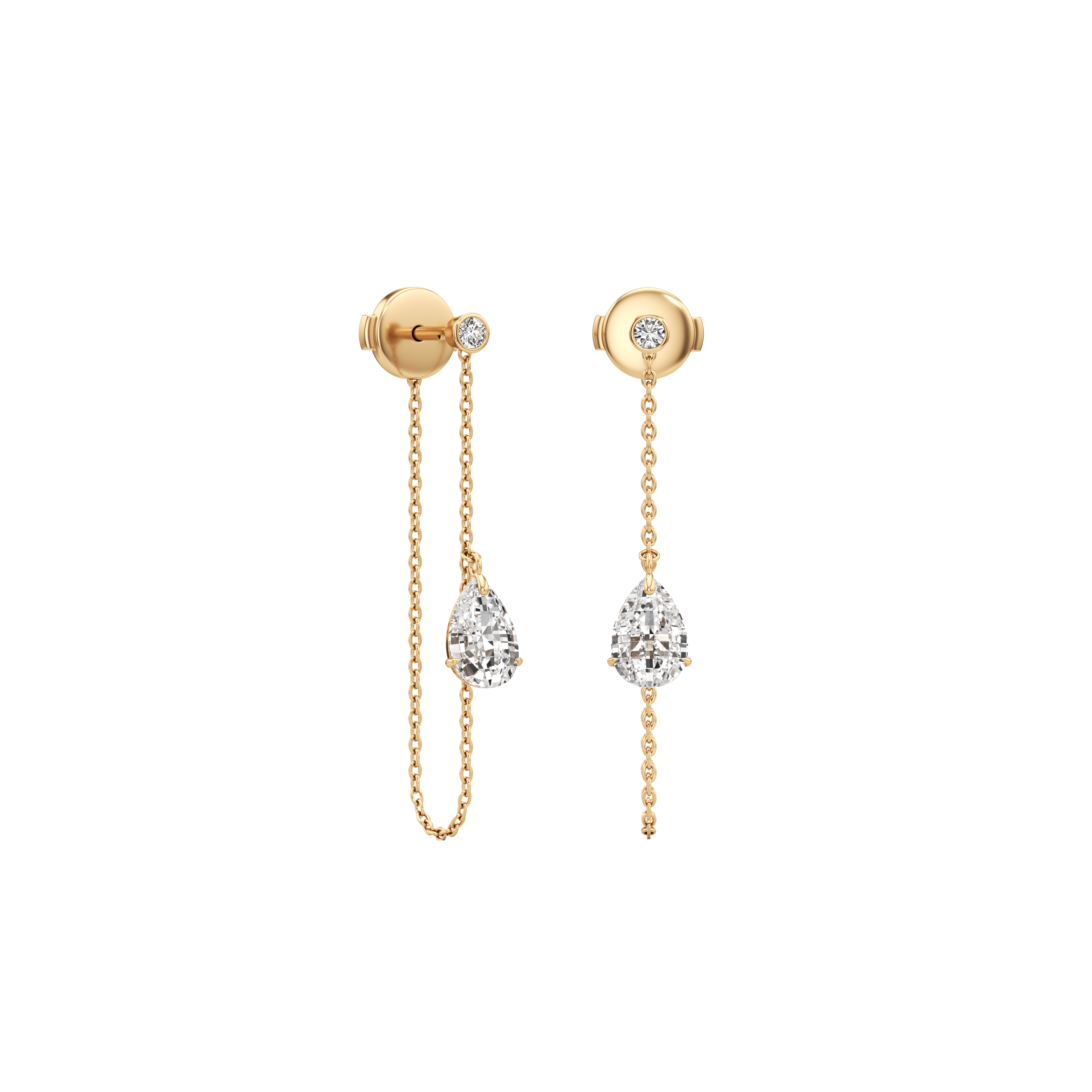 Tear pure drop earrings - Tear Pure Diamond Drop Earrings - The Future Rocks - 1